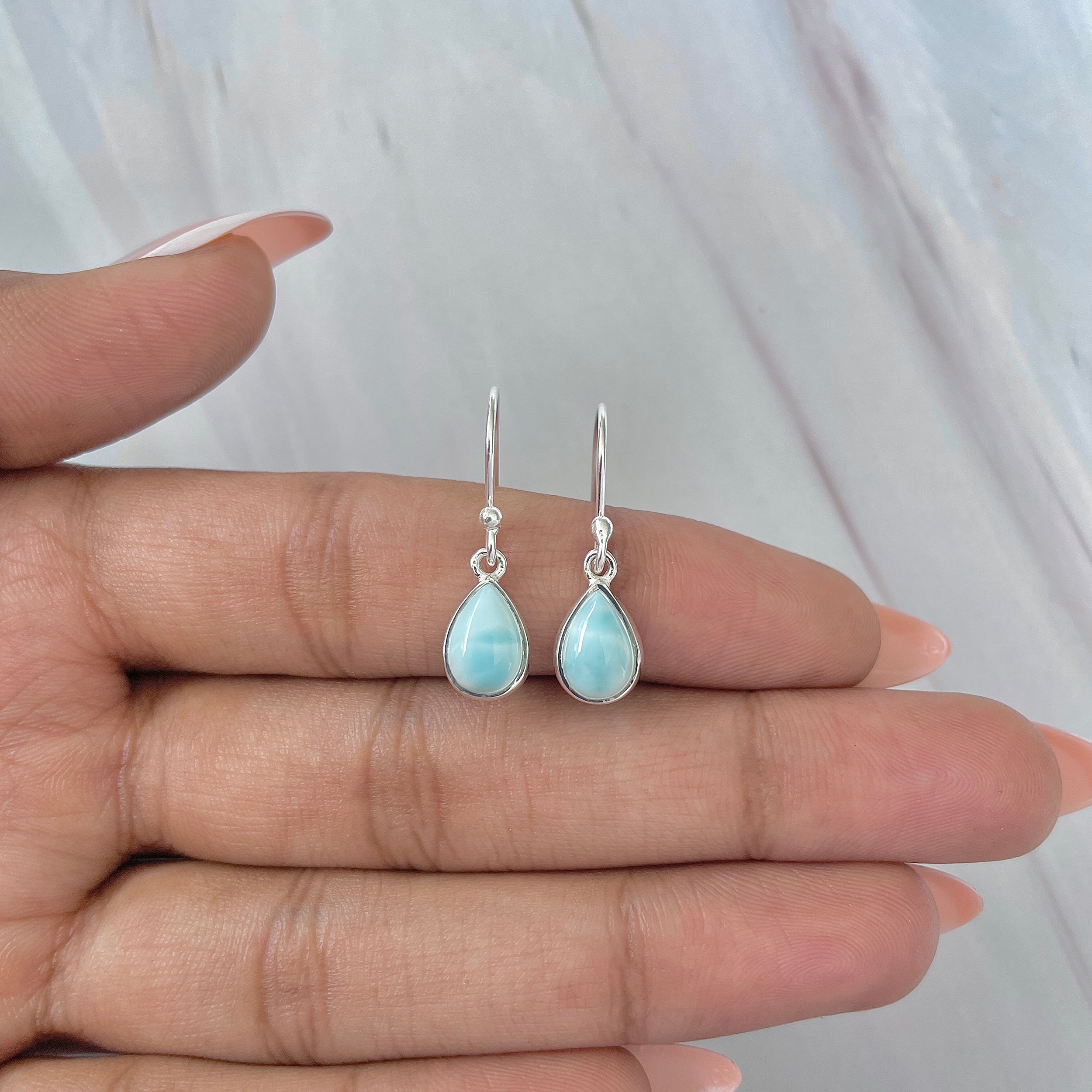 Larimar Earring-(LAR-E-890.)