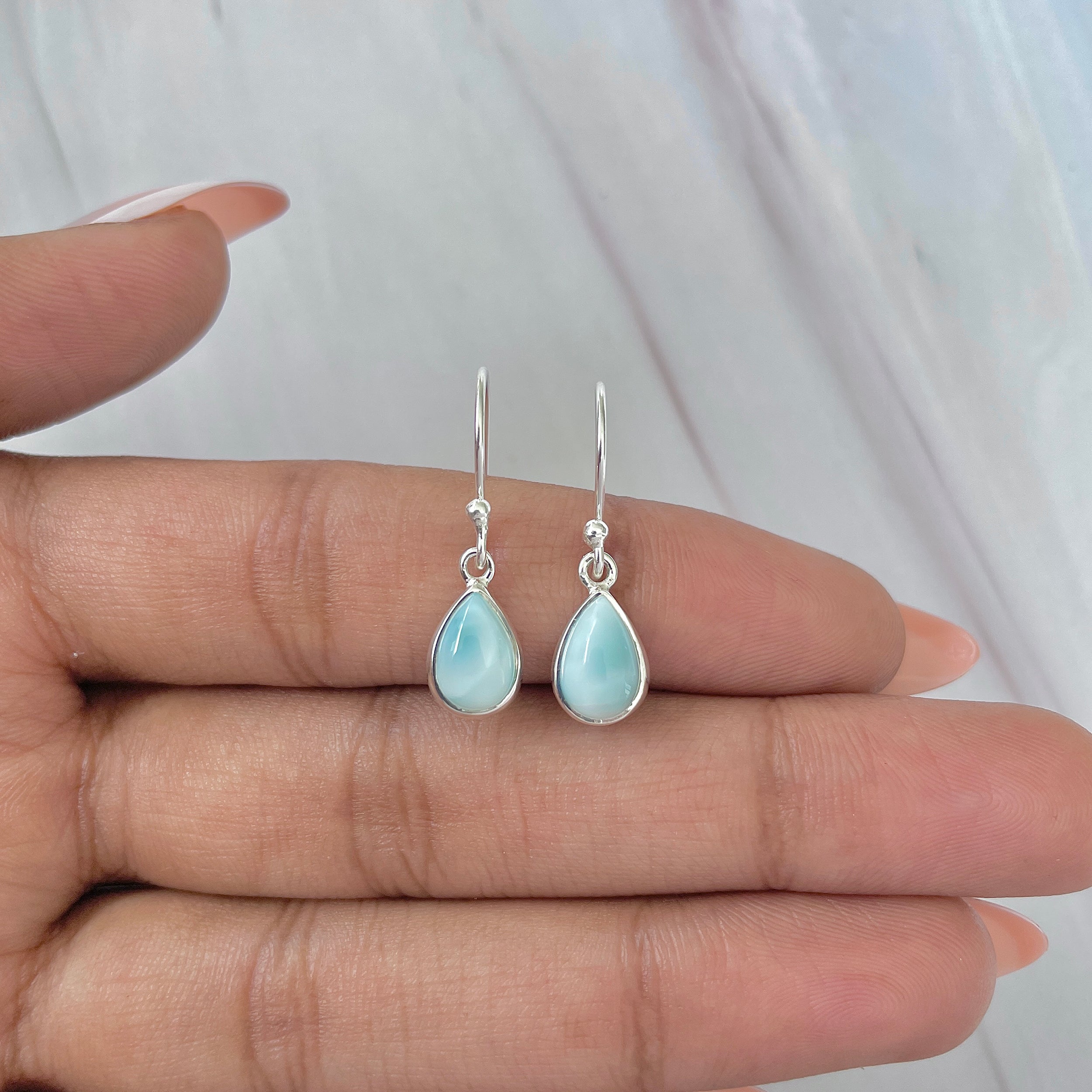 Larimar Earring-(LAR-E-891.)