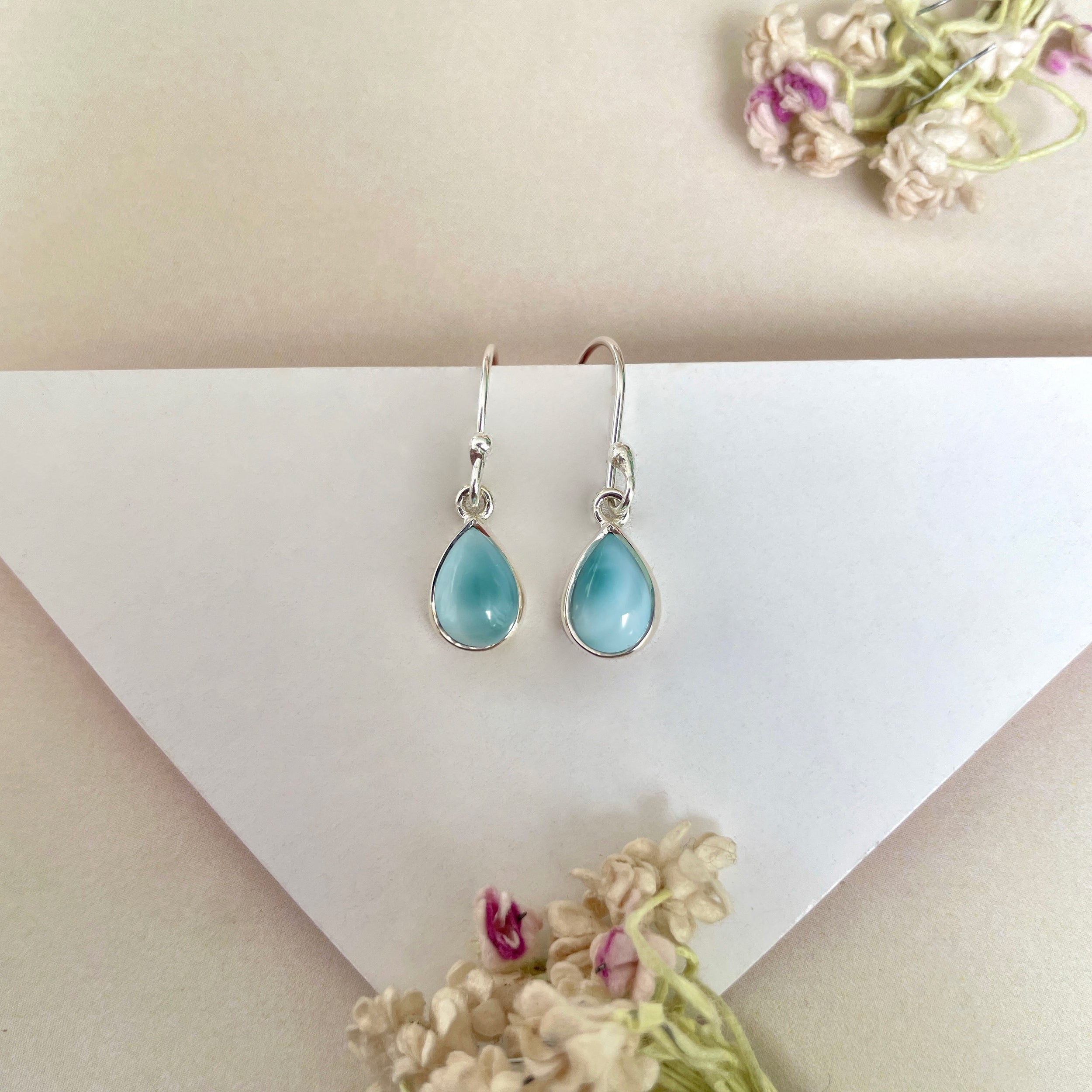 Larimar Earring-(LAR-E-891.)