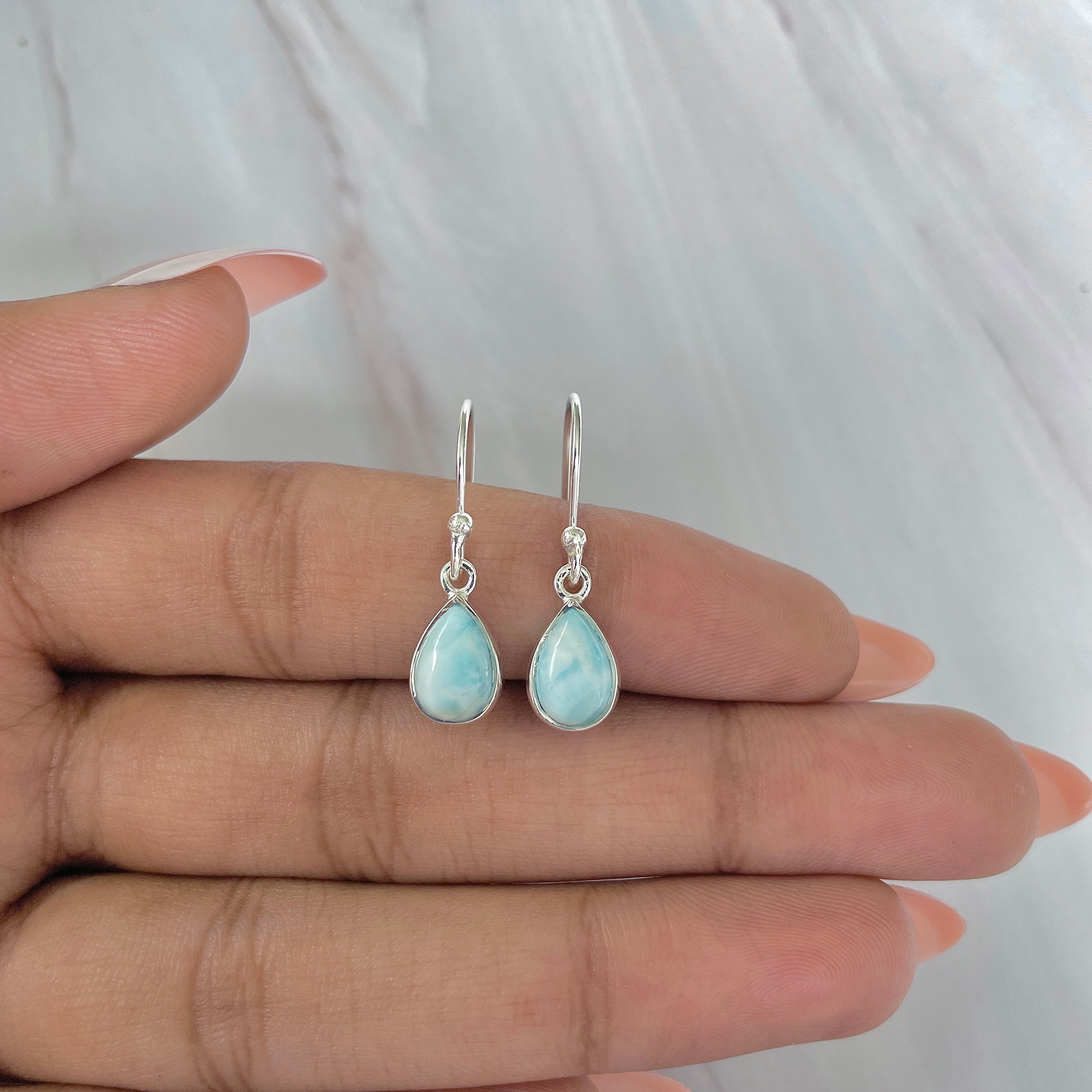 Larimar Earring-(LAR-E-892.)