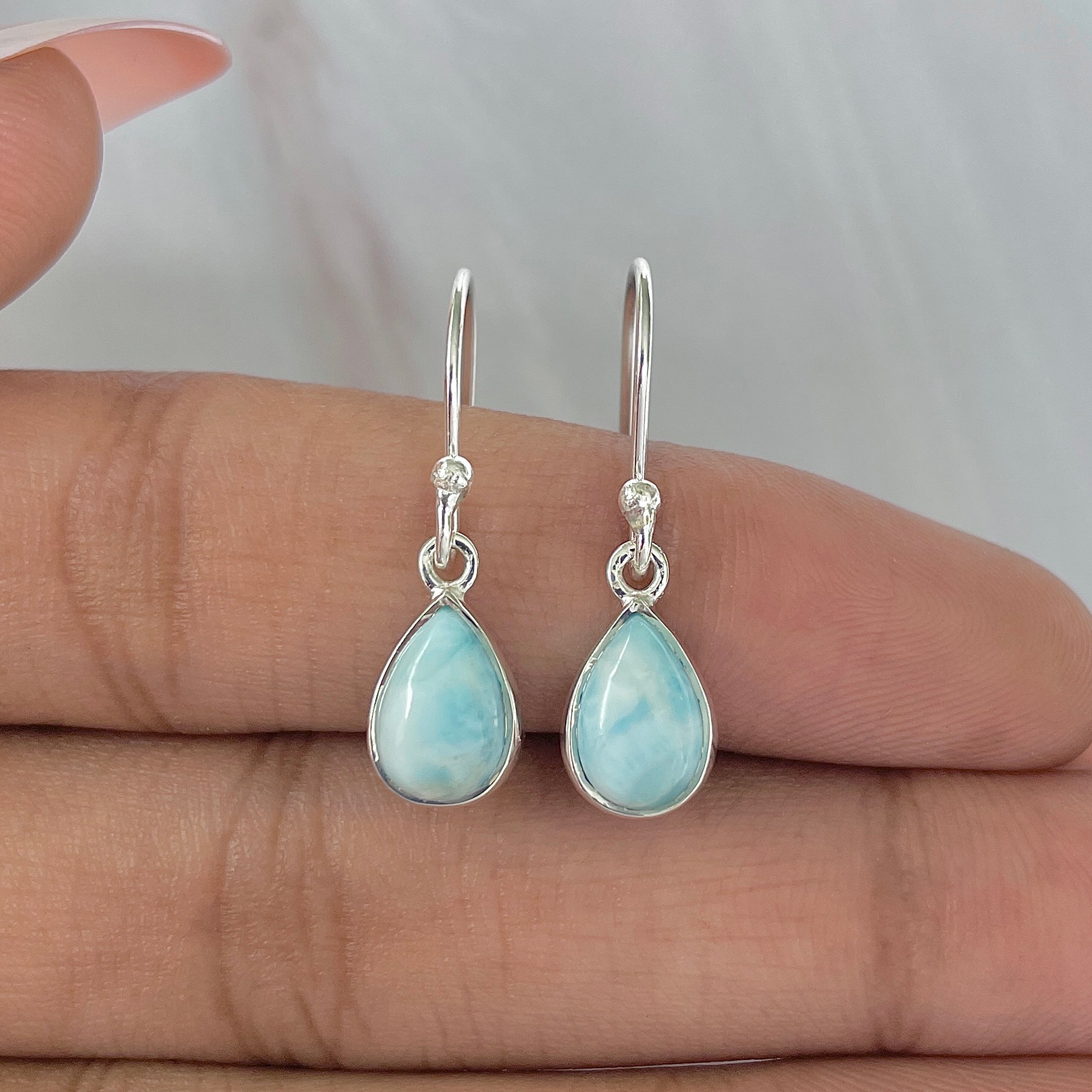 Larimar Earring-(LAR-E-892.)