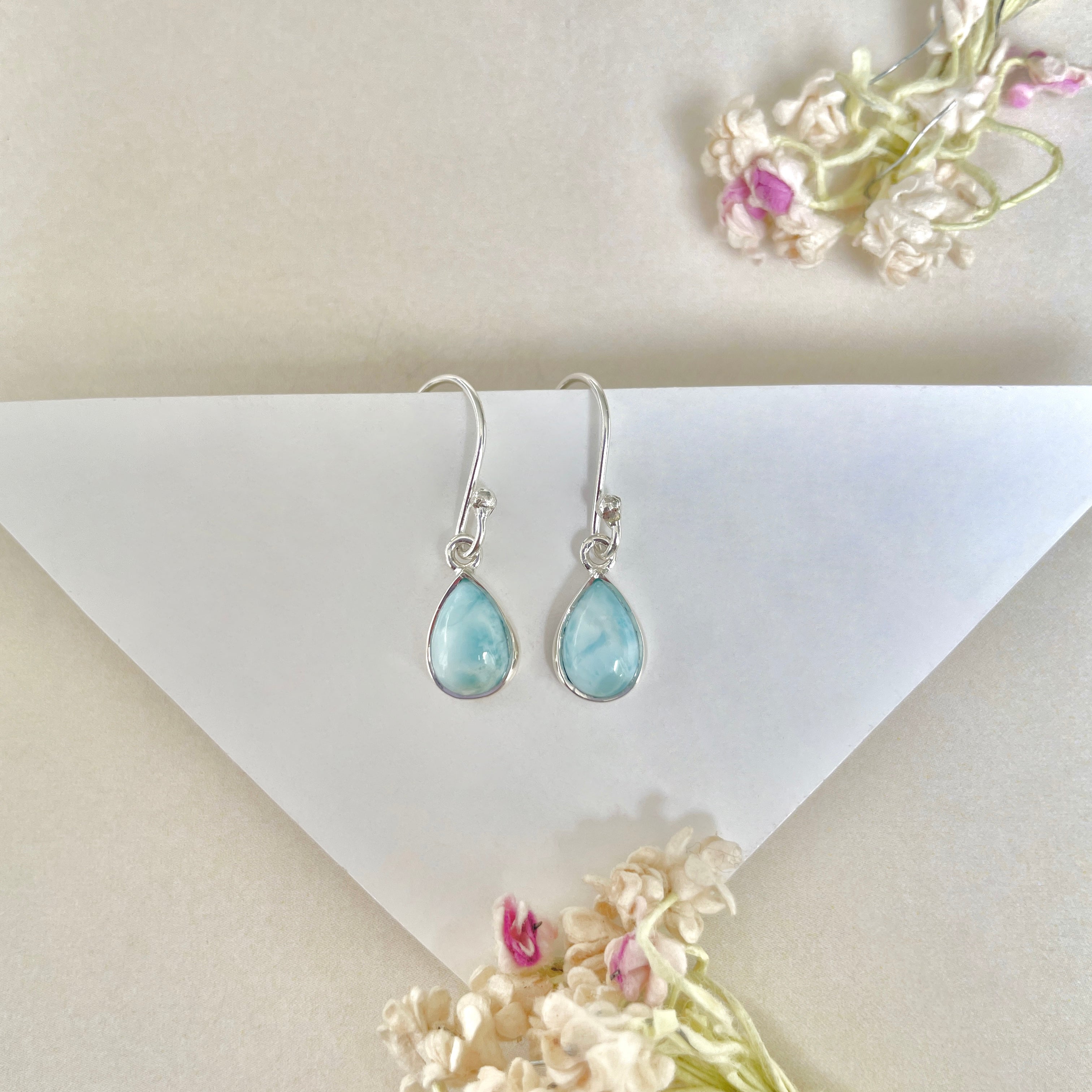 Larimar Earring-(LAR-E-892.)