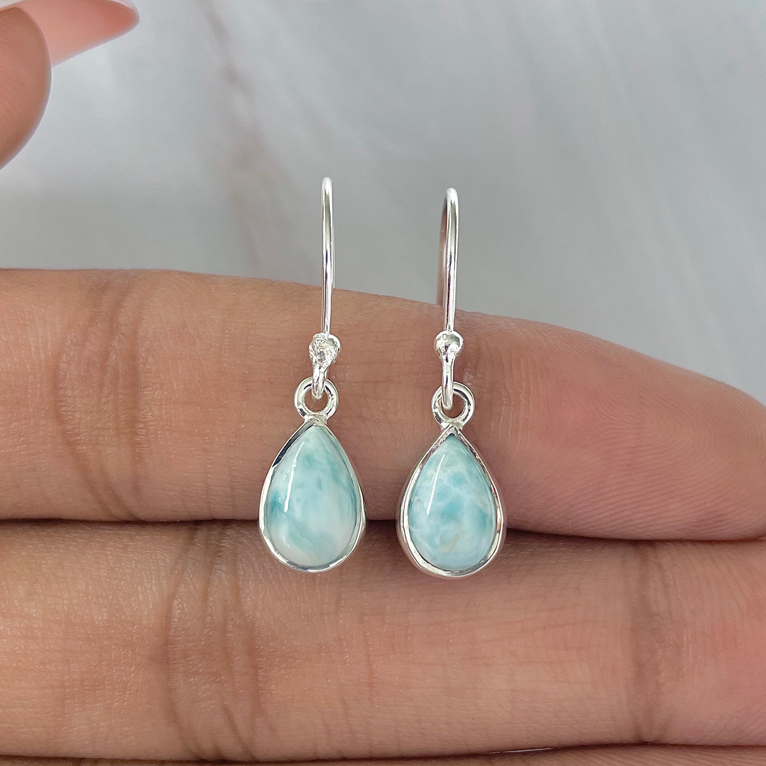 Larimar Earring-(LAR-E-893.)