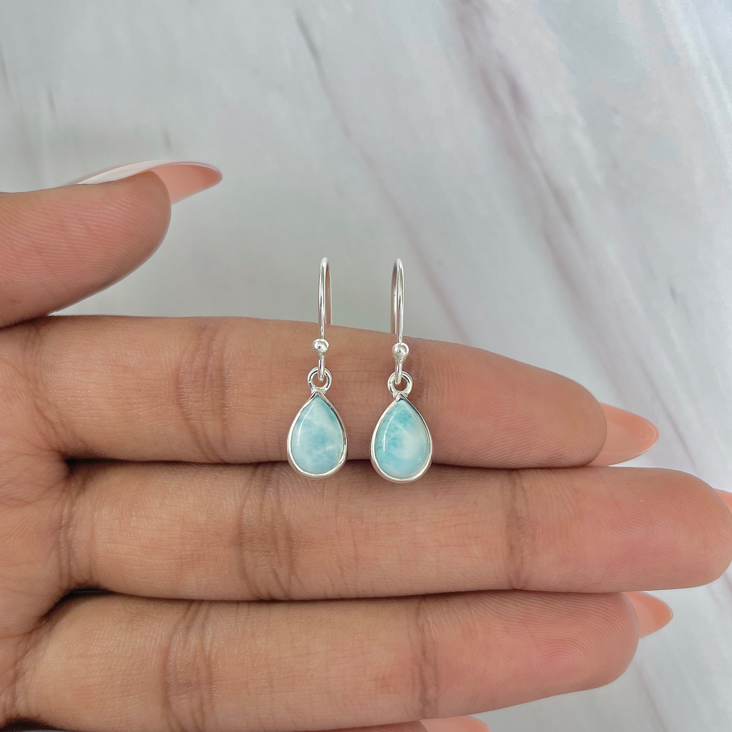 Larimar Earring-(LAR-E-895.)
