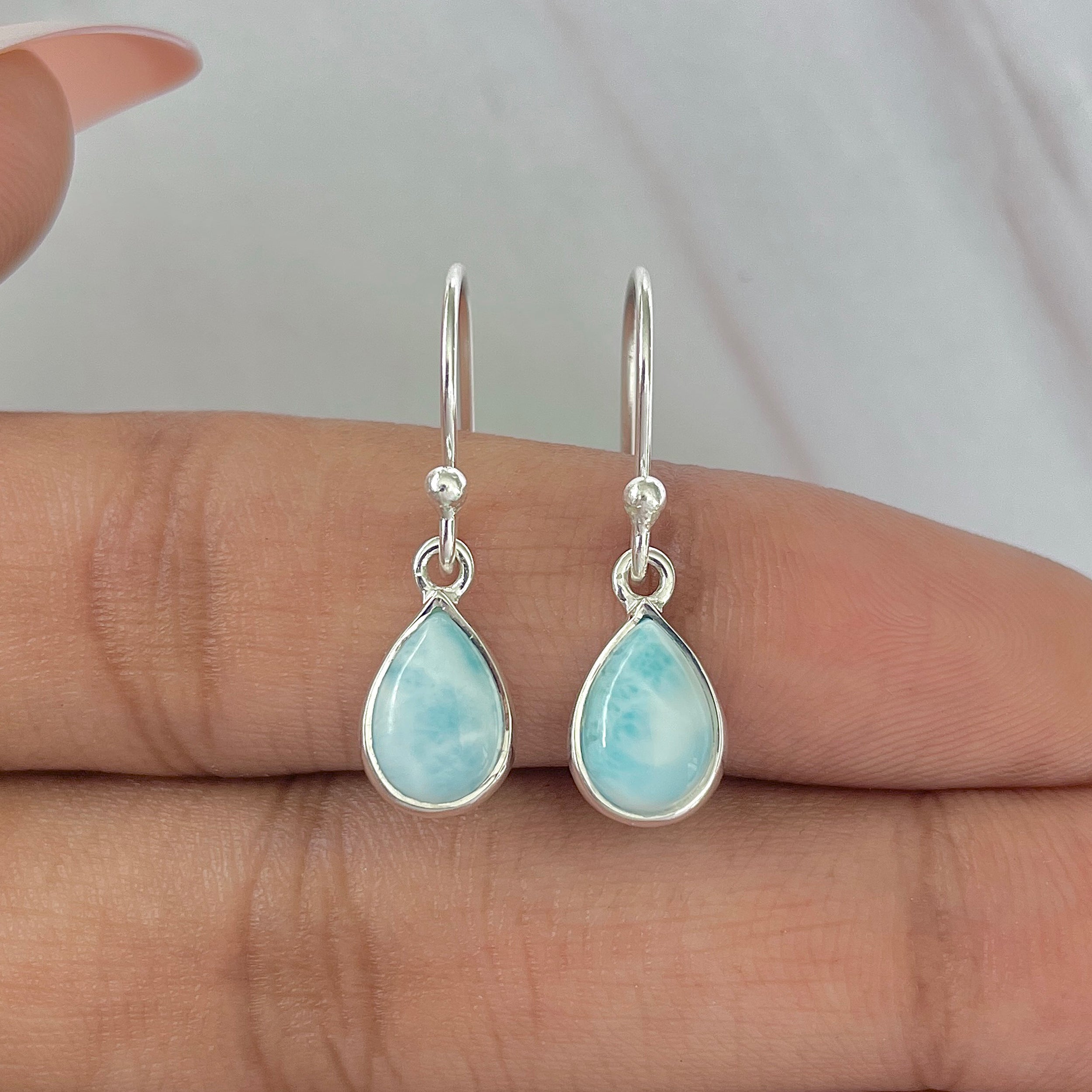 Larimar Earring-(LAR-E-895.)