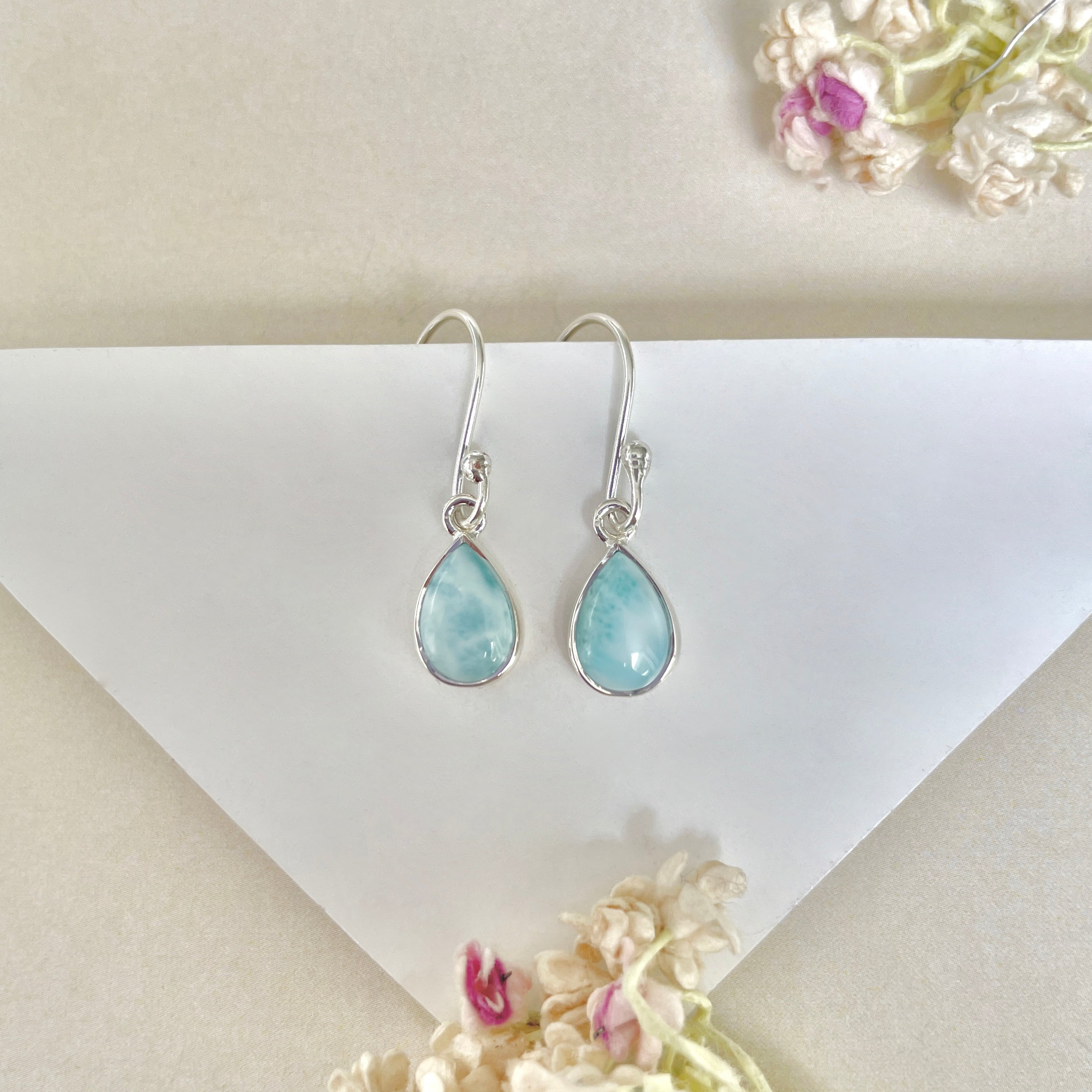Larimar Earring-(LAR-E-895.)