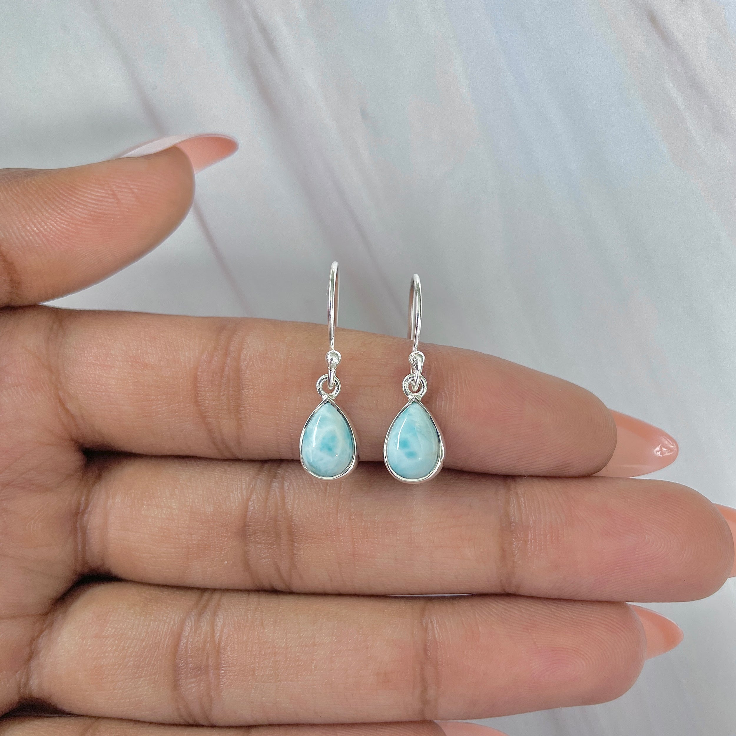 Larimar Earring-(LAR-E-896.)