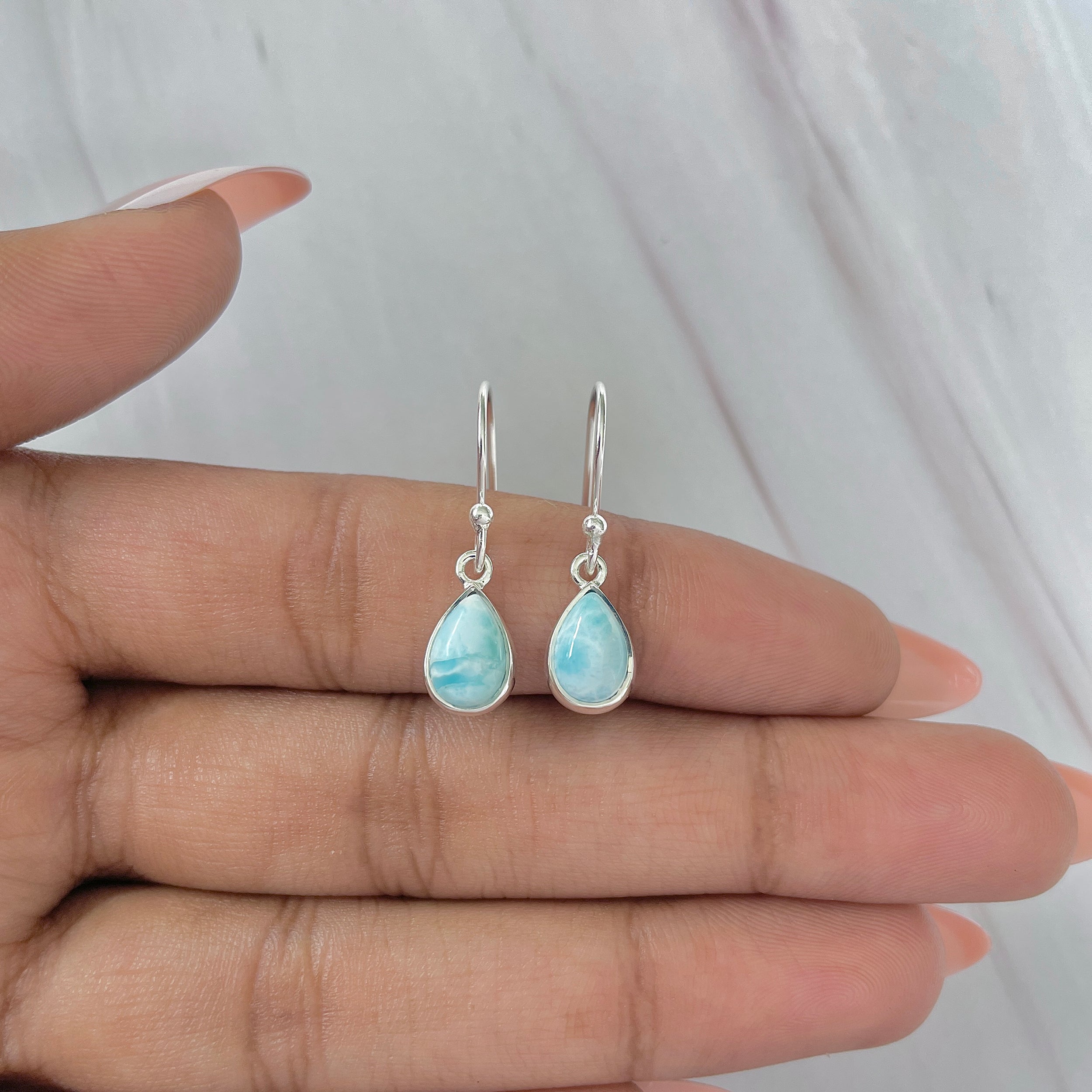 Larimar Earring-(LAR-E-897.)