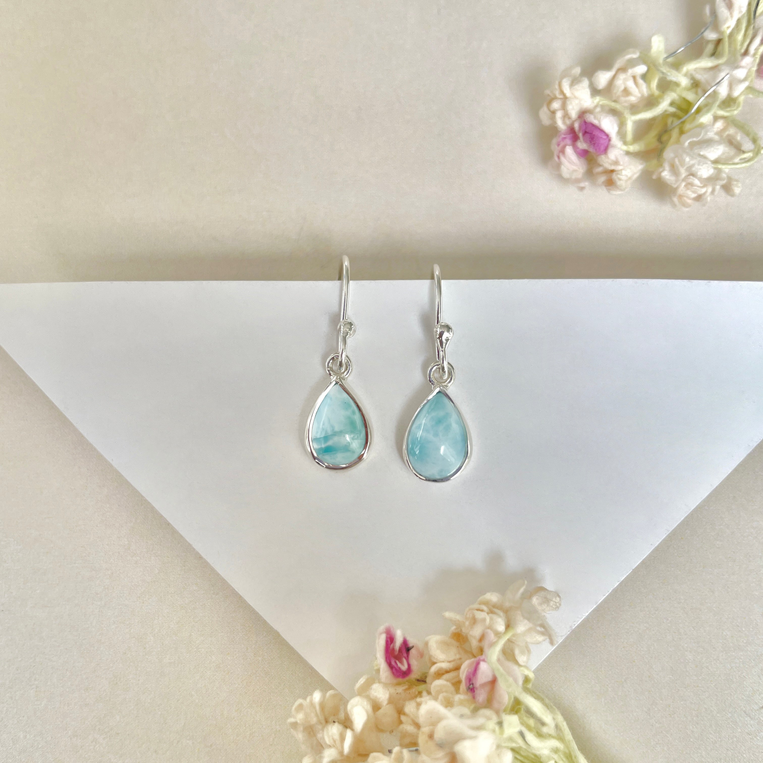 Larimar Earring-(LAR-E-897.)