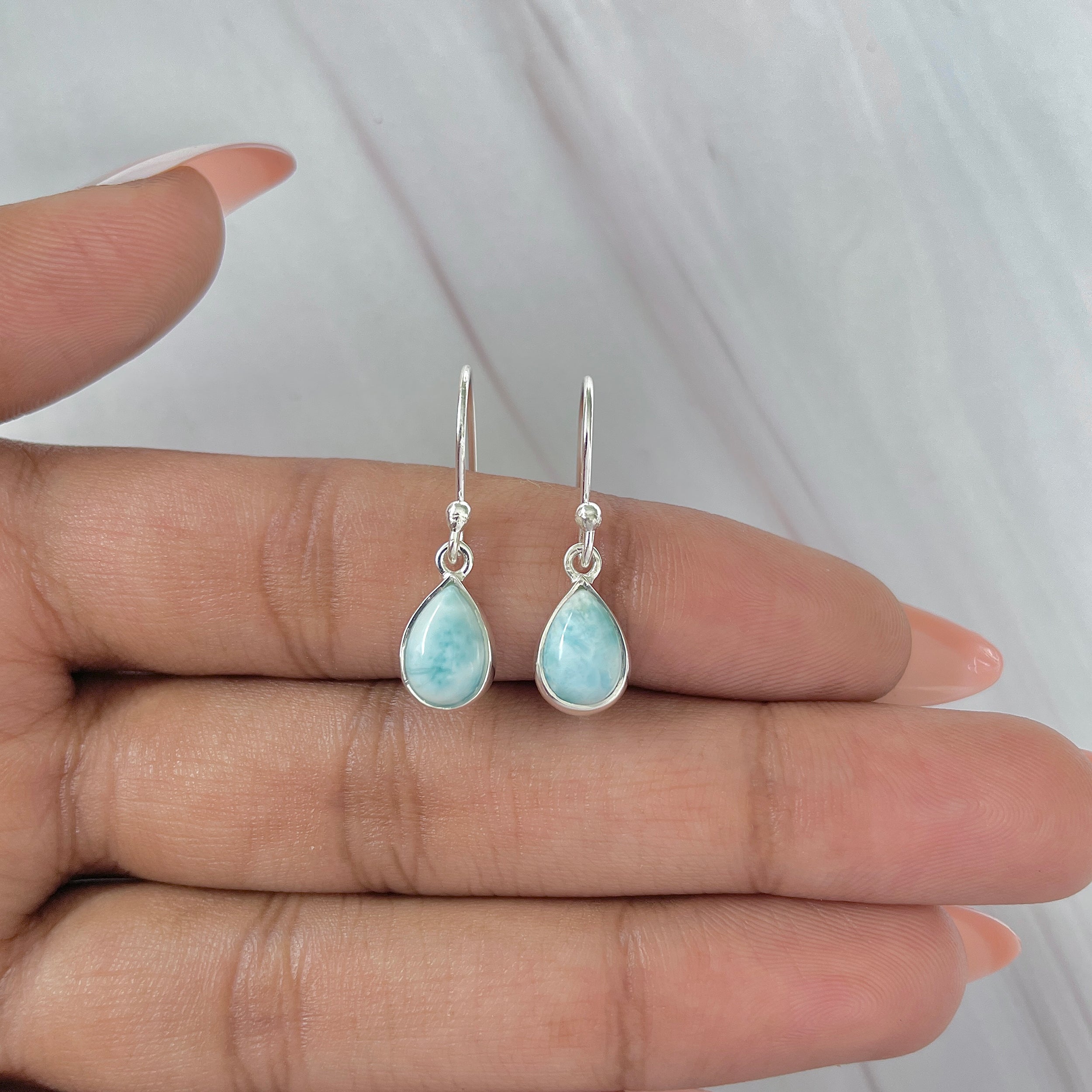 Larimar Earring-(LAR-E-898.)
