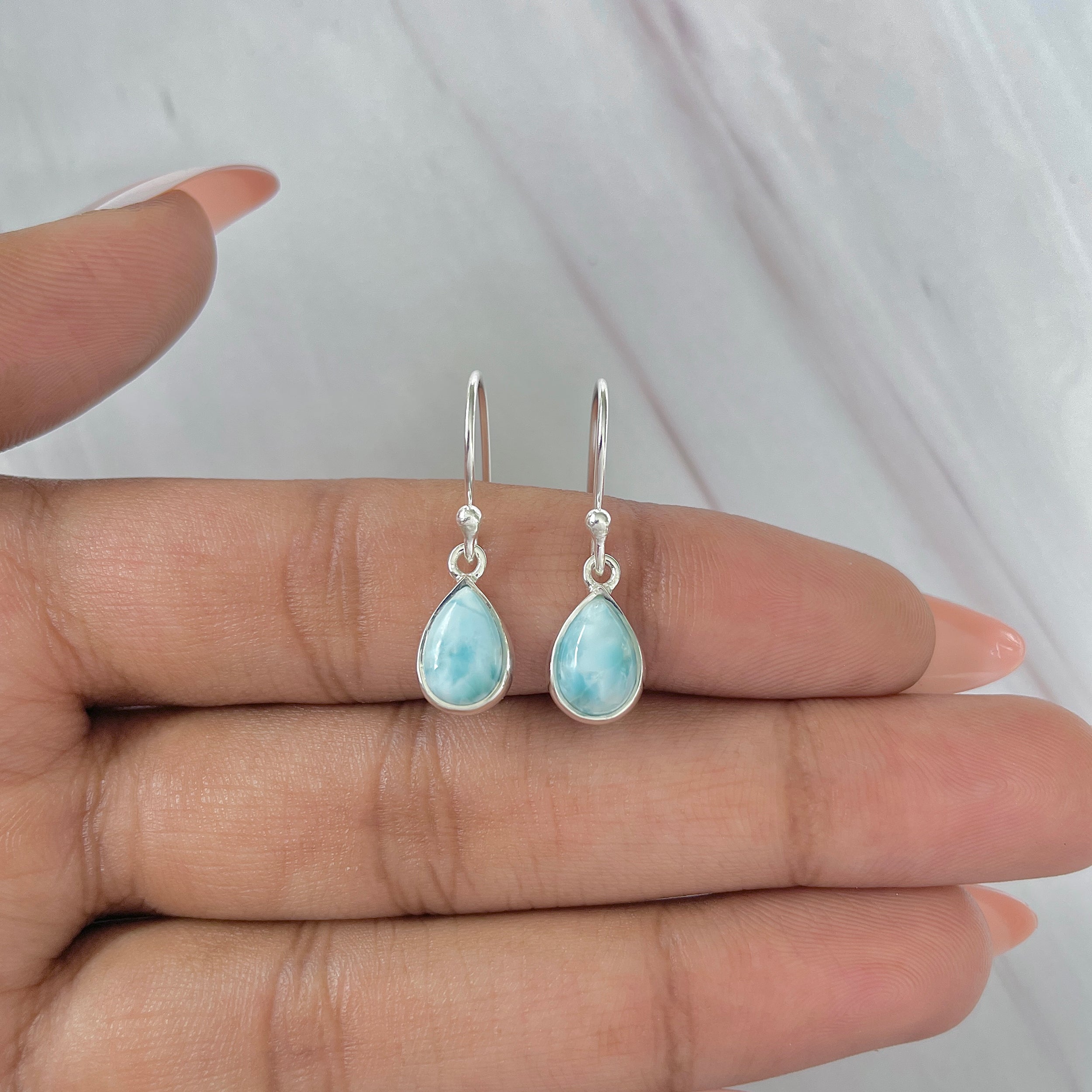 Larimar Earring-(LAR-E-899.)