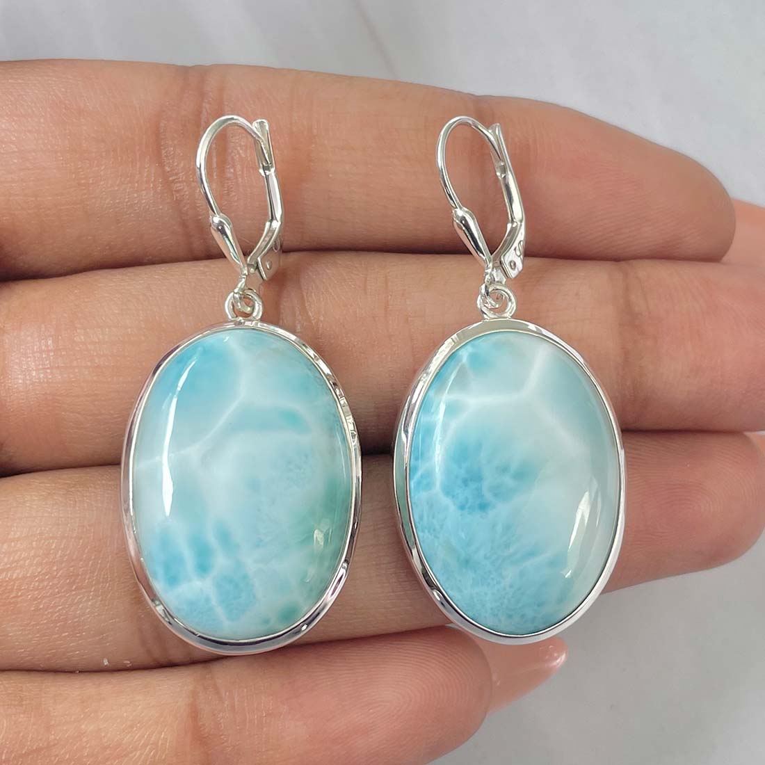 Larimar Earring-(LAR-E-90.)