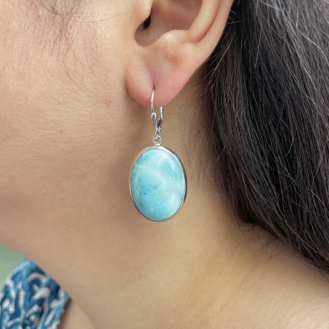 Larimar Earring-(LAR-E-90.)
