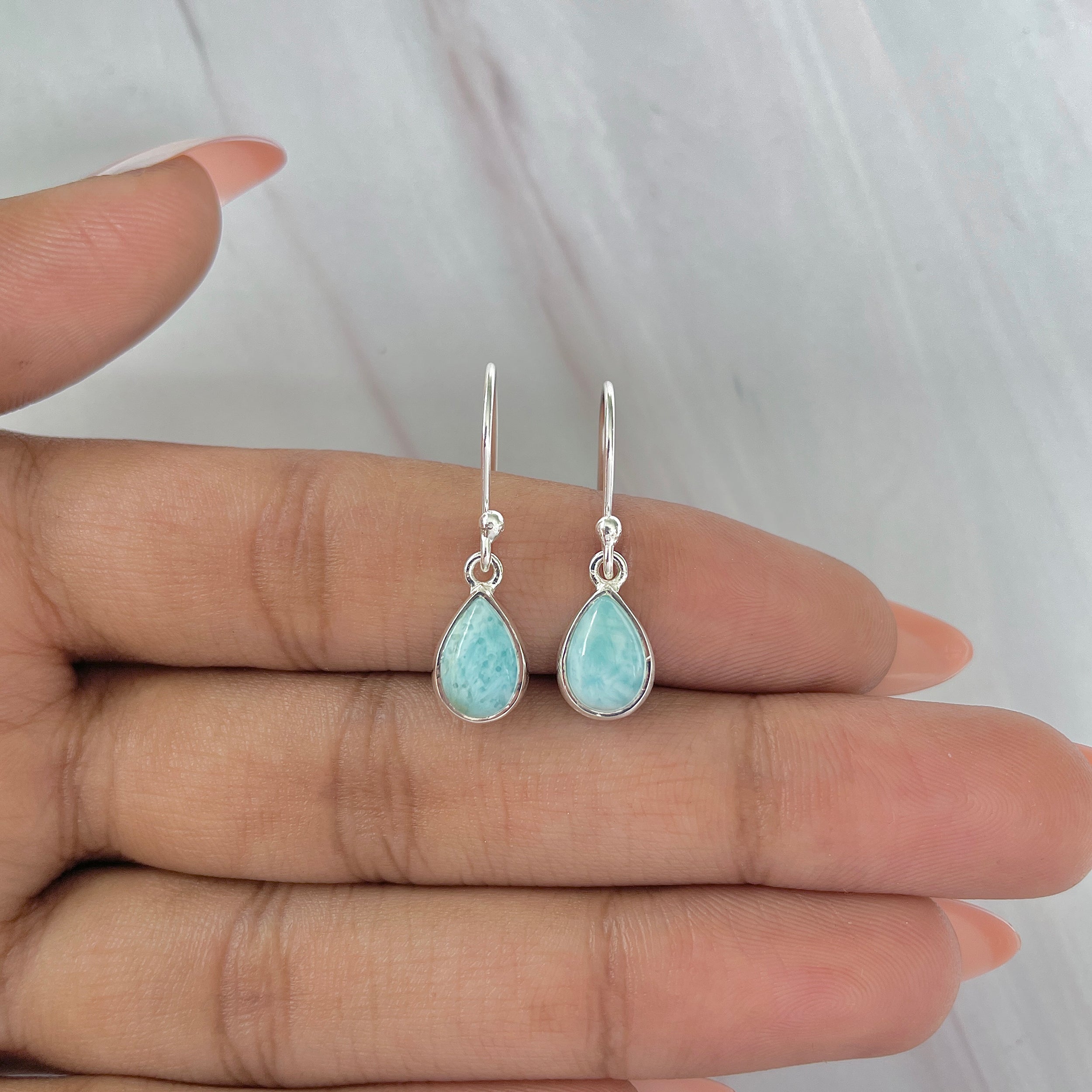 Larimar Earring-(LAR-E-903.)