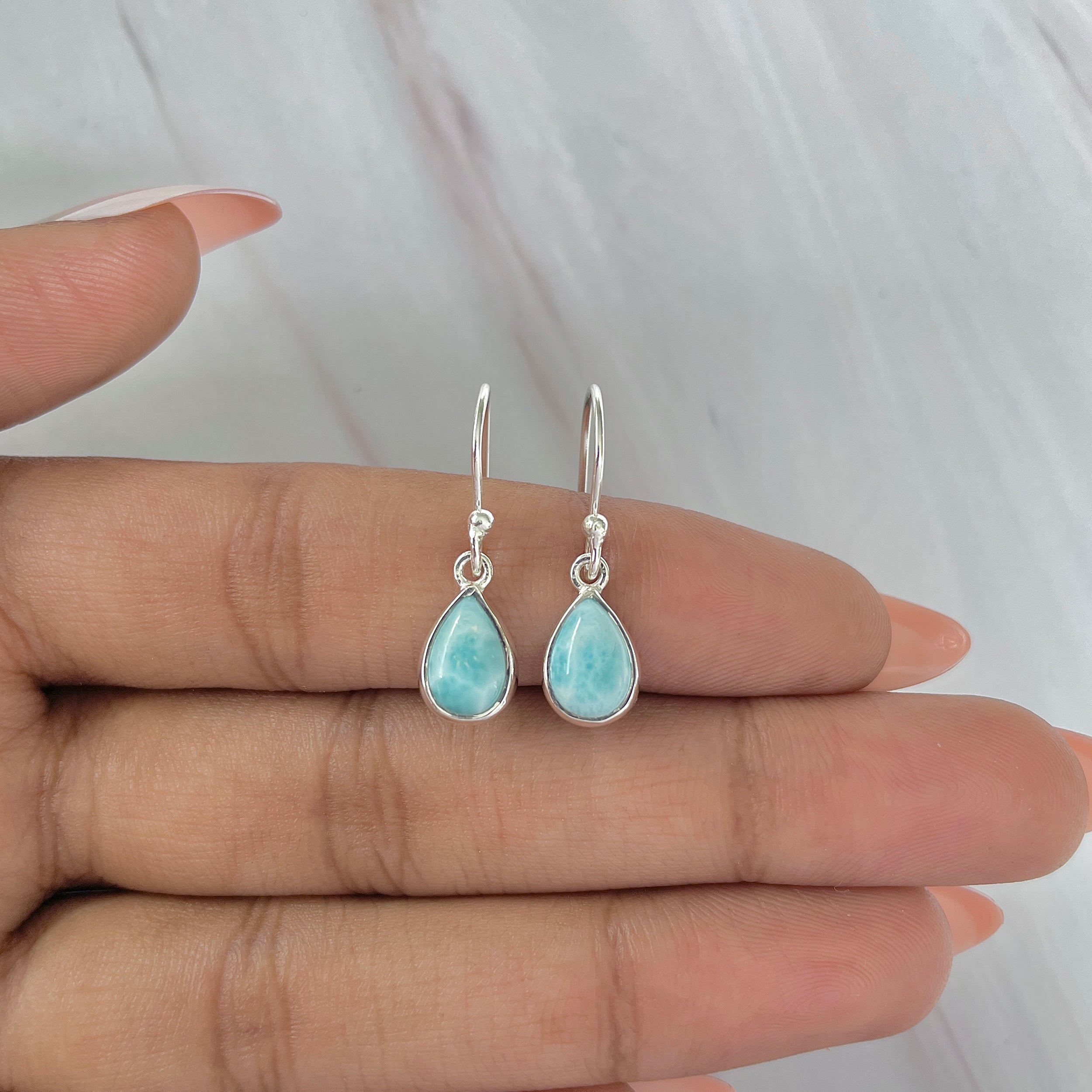 Larimar Earring-(LAR-E-904.)