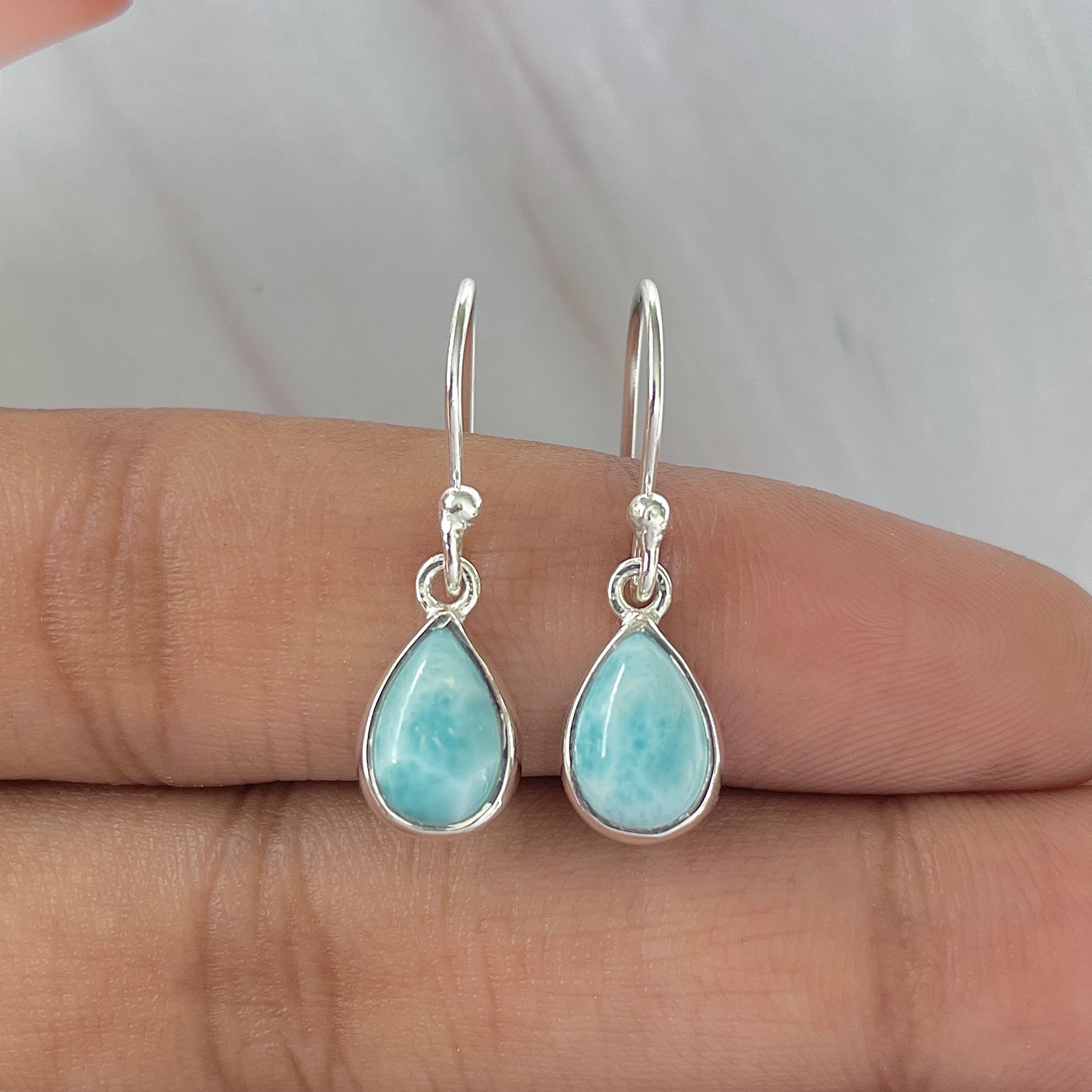 Larimar Earring-(LAR-E-904.)
