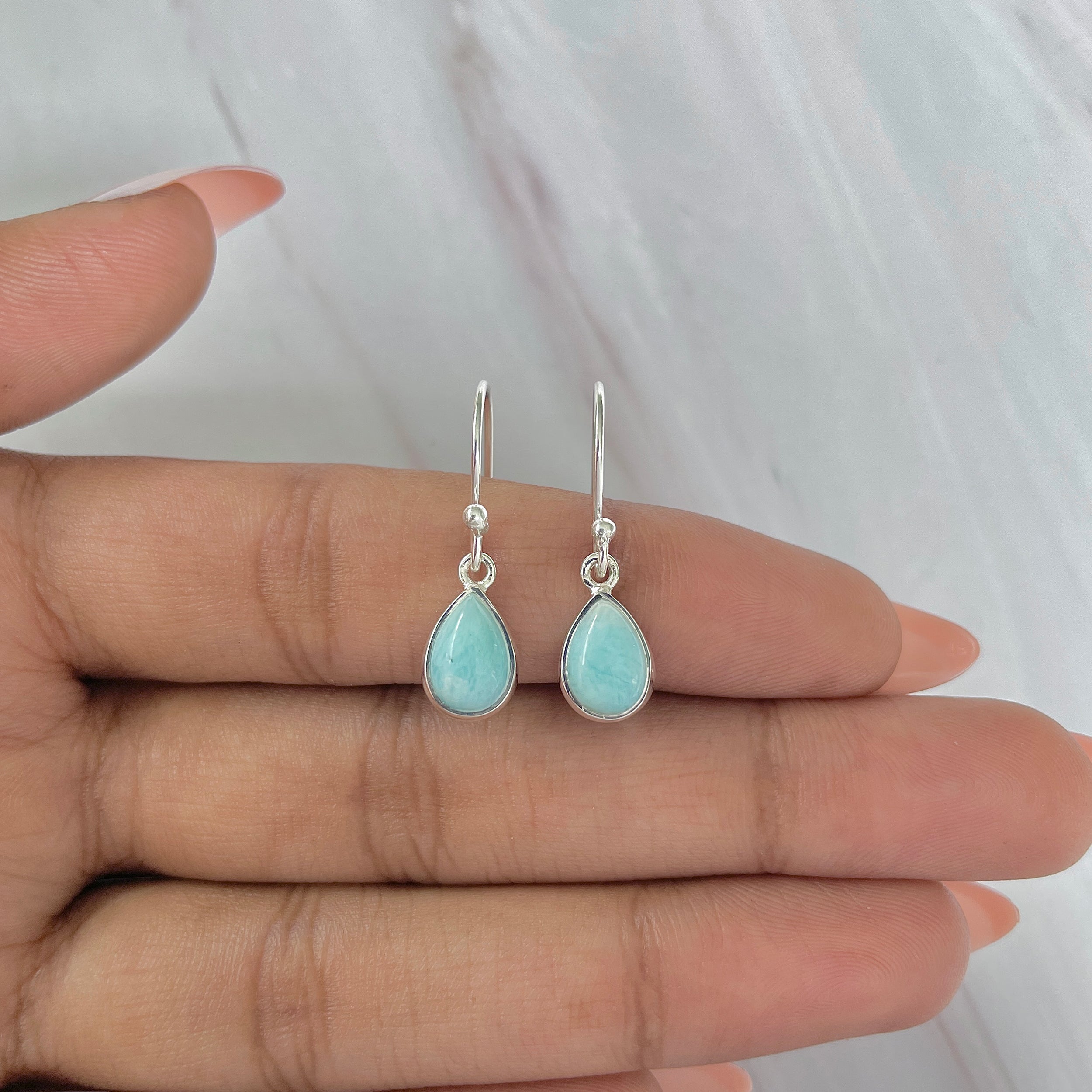 Larimar Earring-(LAR-E-905.)