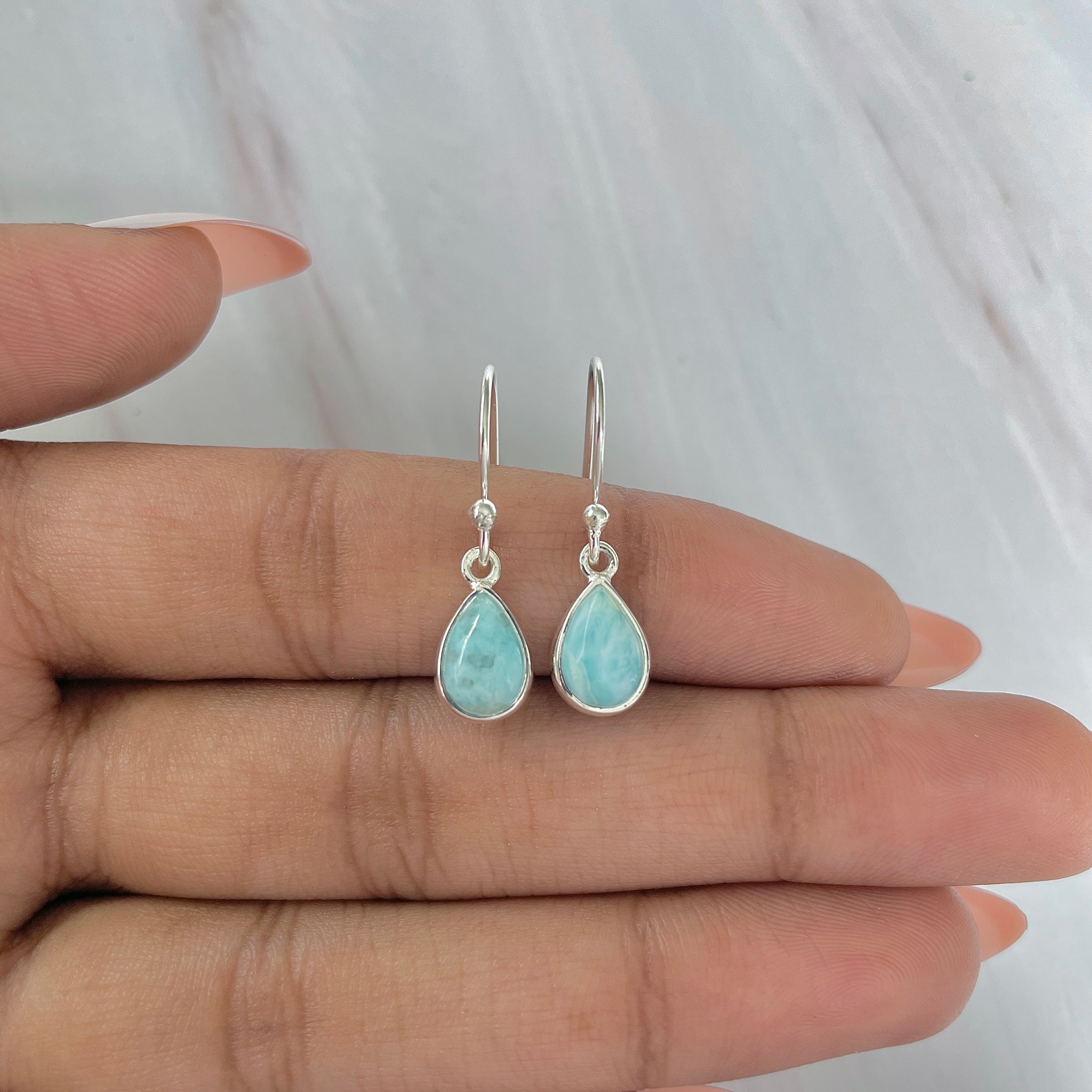 Larimar Earring-(LAR-E-906.)
