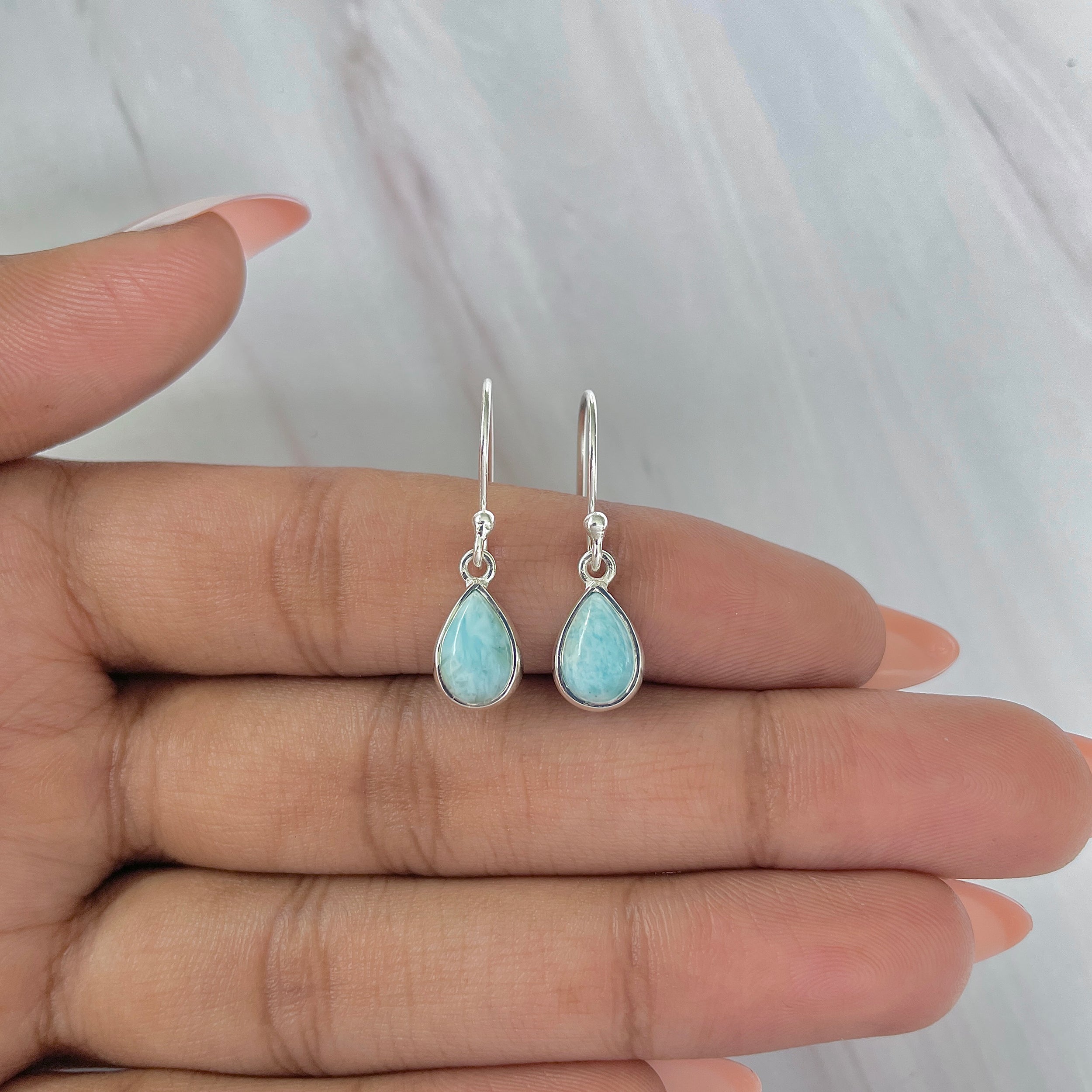 Larimar Earring-(LAR-E-907.)