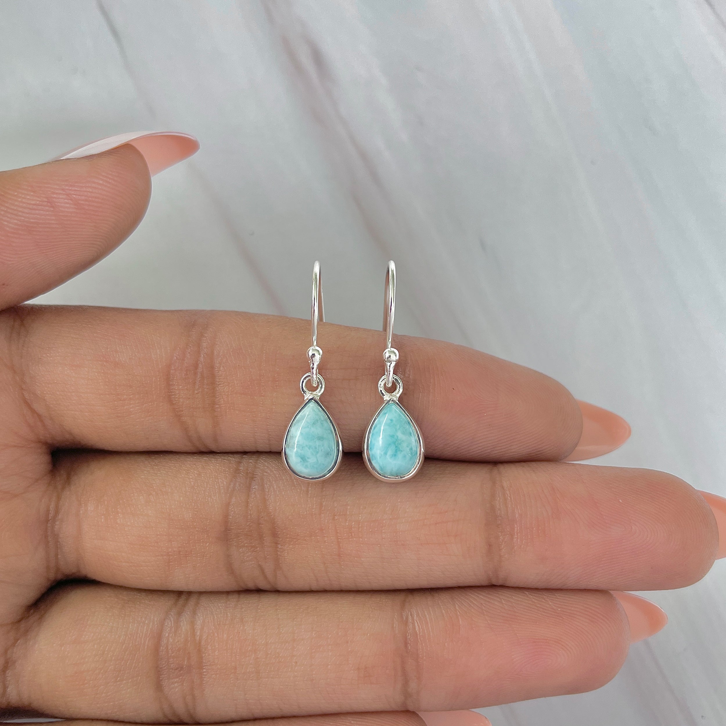 Larimar Earring-(LAR-E-908.)