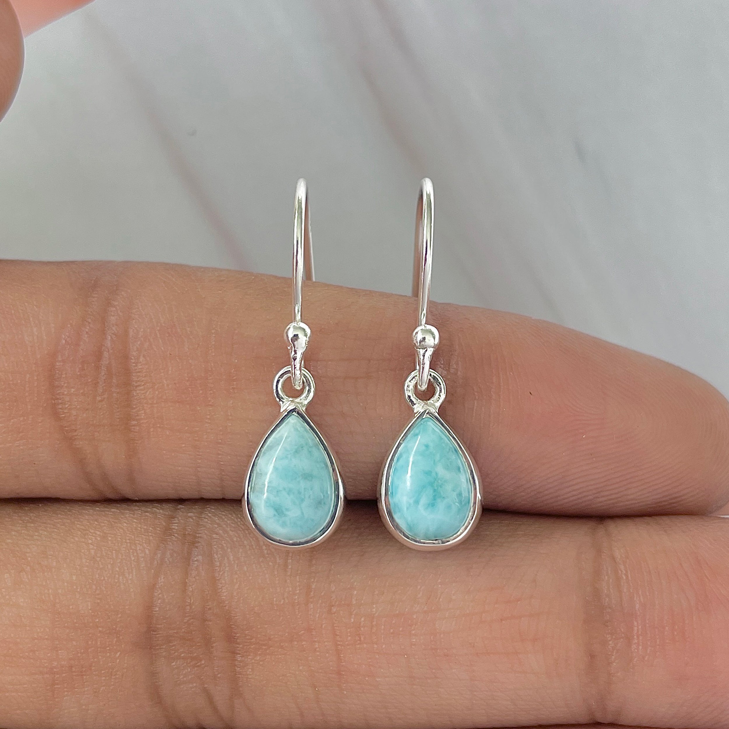 Larimar Earring-(LAR-E-908.)