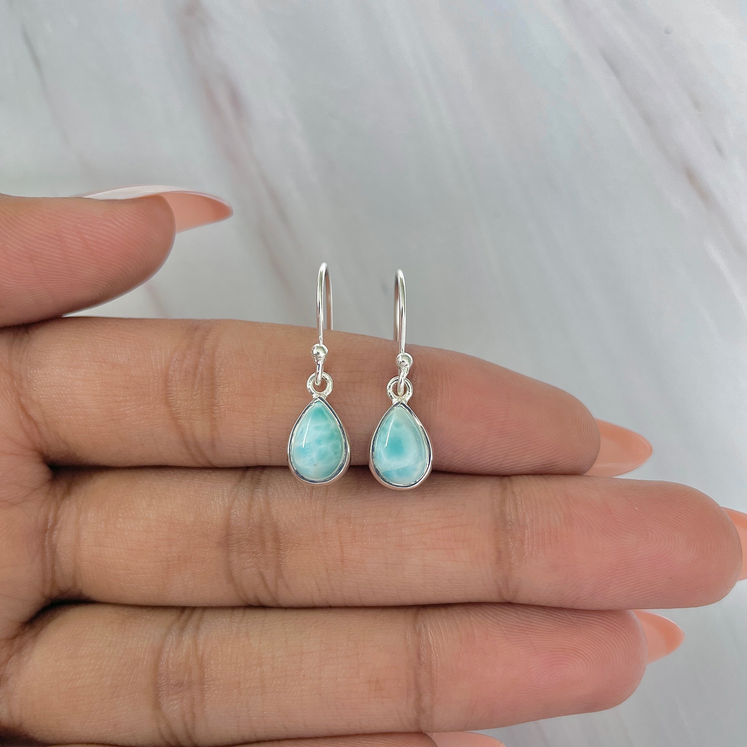 Larimar Earring-(LAR-E-910.)