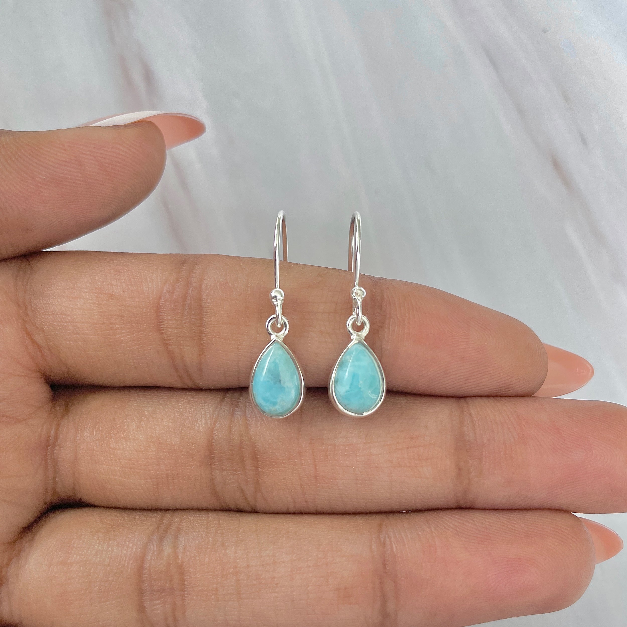 Larimar Earring-(LAR-E-913.)