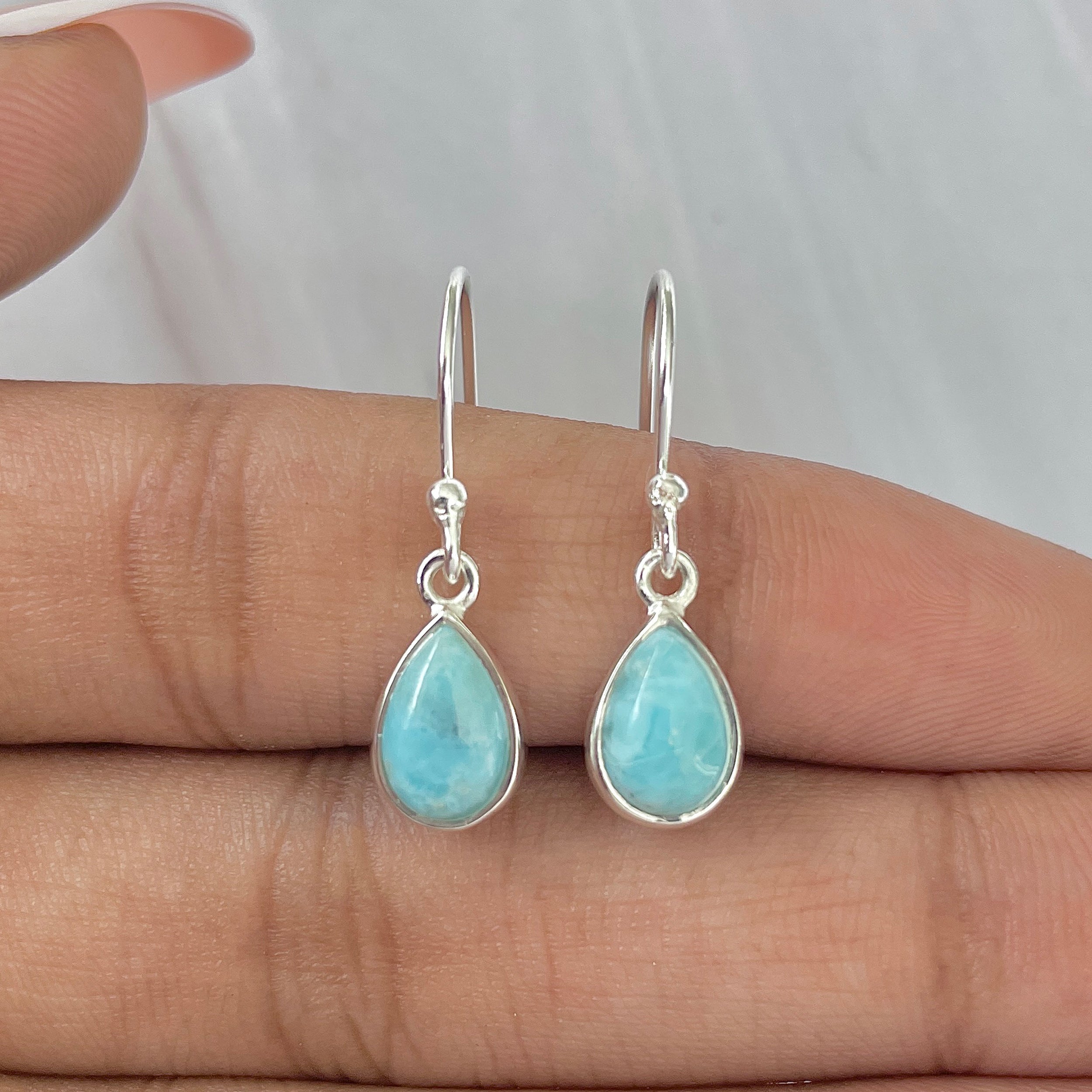 Larimar Earring-(LAR-E-913.)