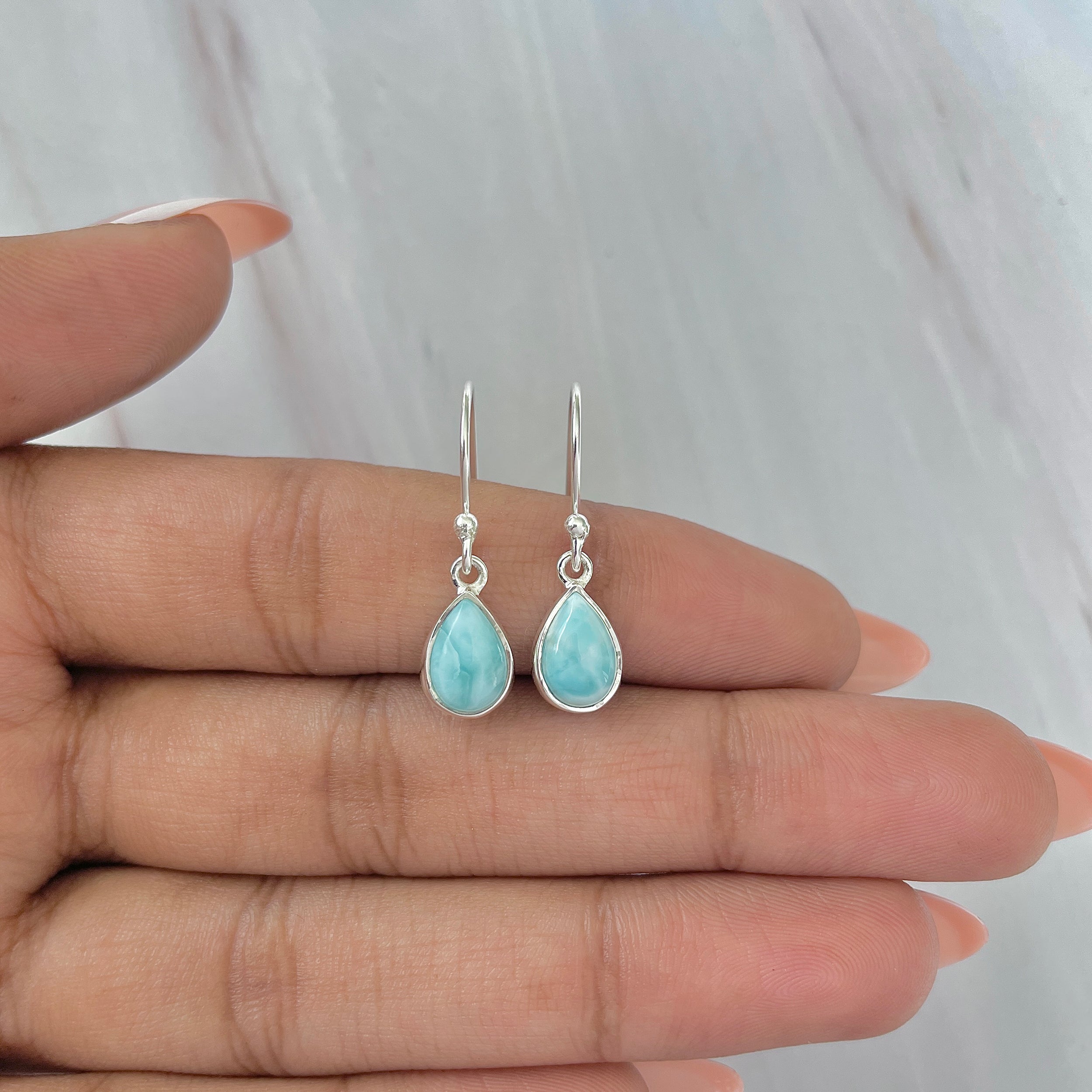 Larimar Earring-(LAR-E-914.)