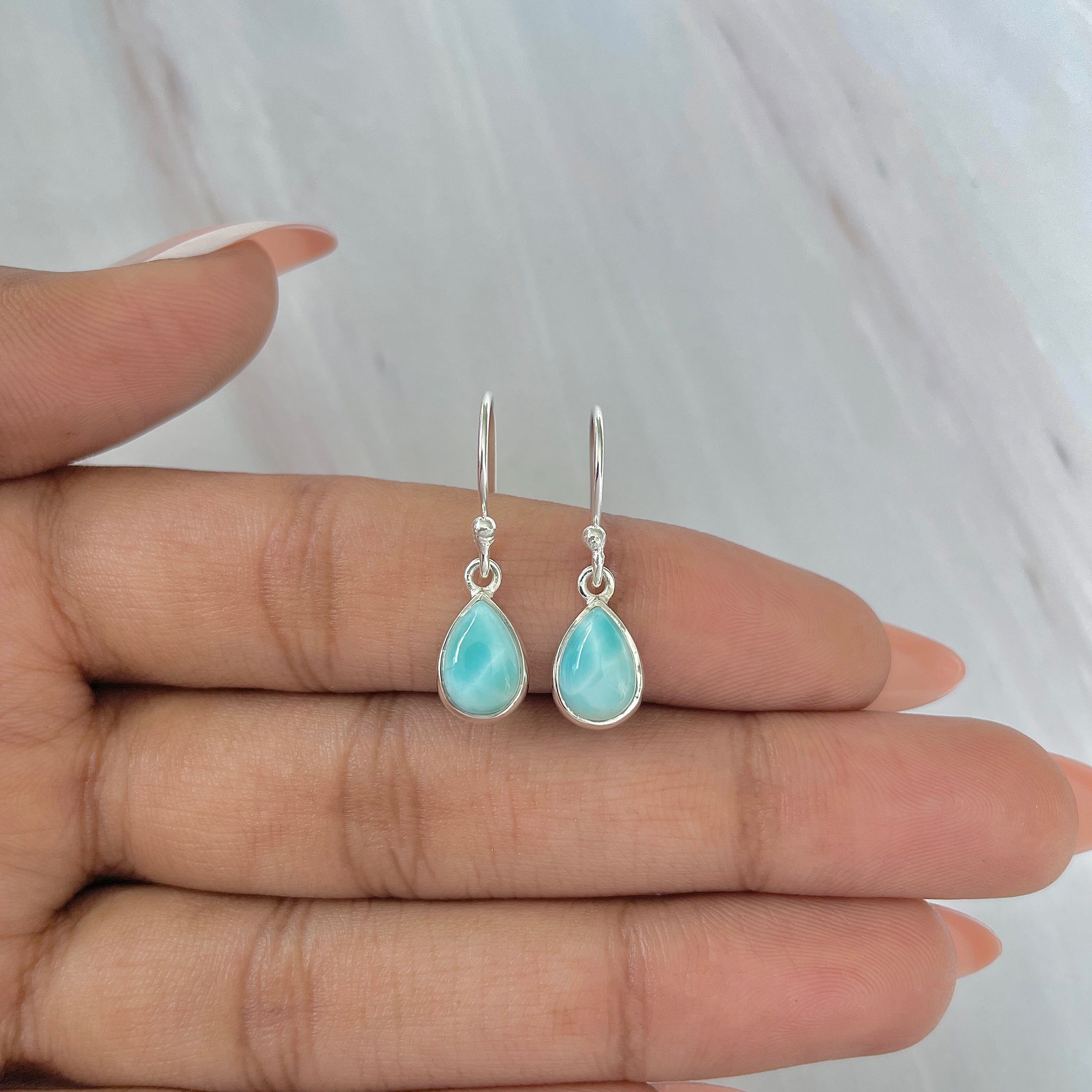 Larimar Earring-(LAR-E-915.)