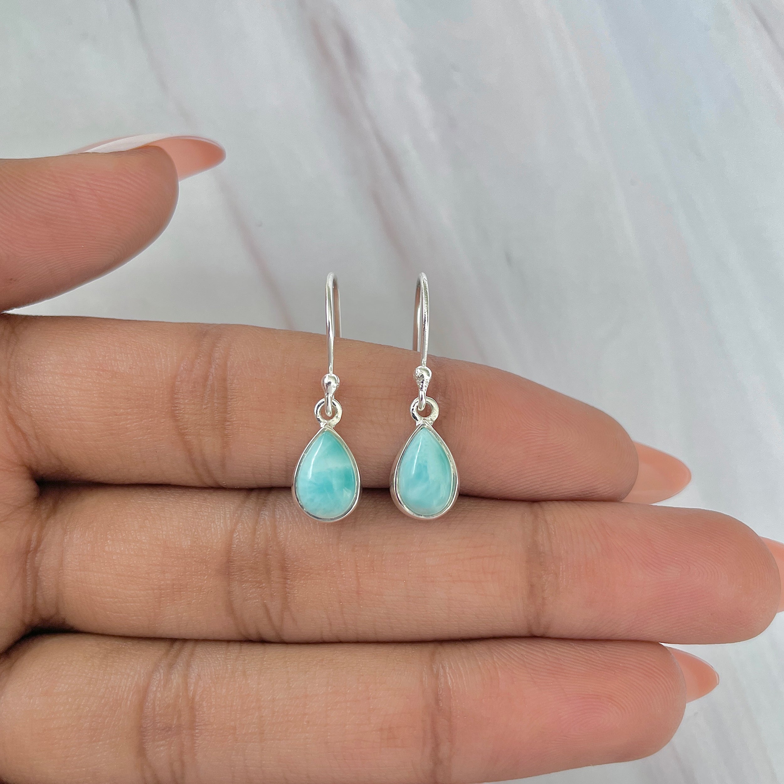 Larimar Earring-(LAR-E-916.)