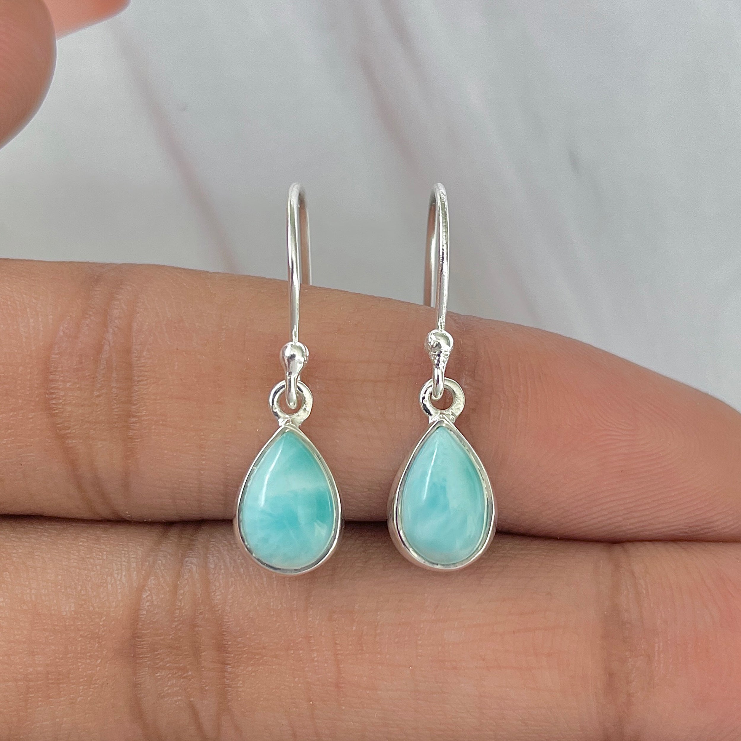 Larimar Earring-(LAR-E-916.)