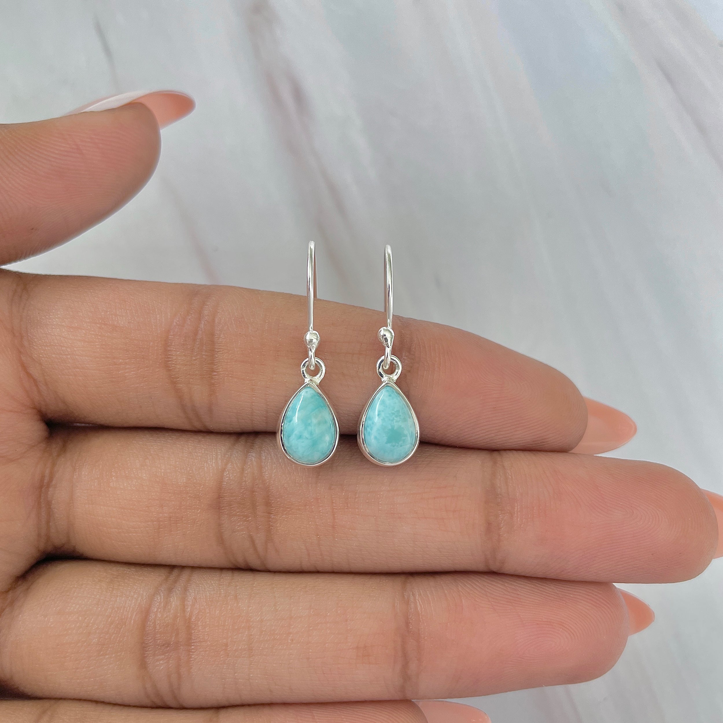 Larimar Earring-(LAR-E-917.)