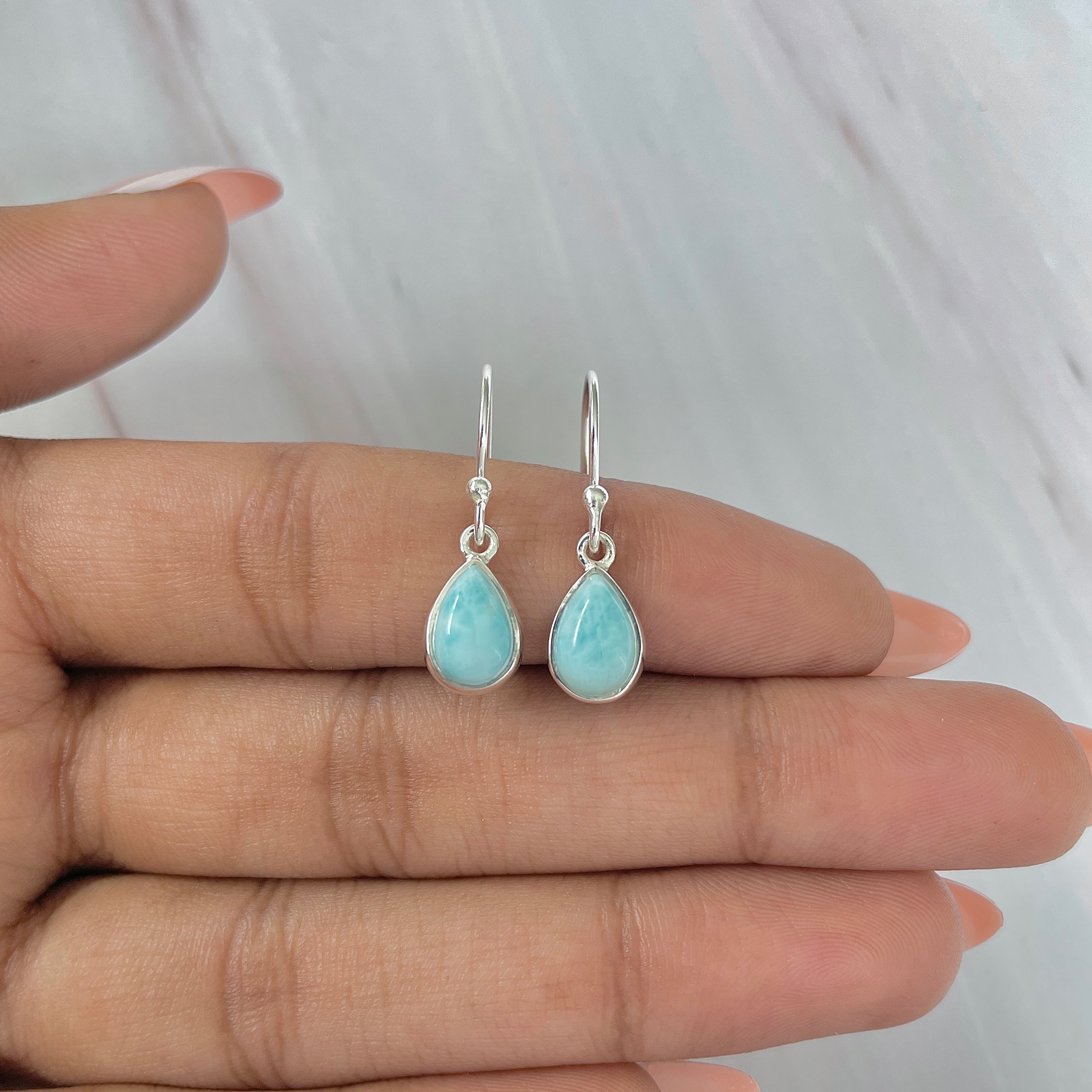 Larimar Earring-(LAR-E-918.)