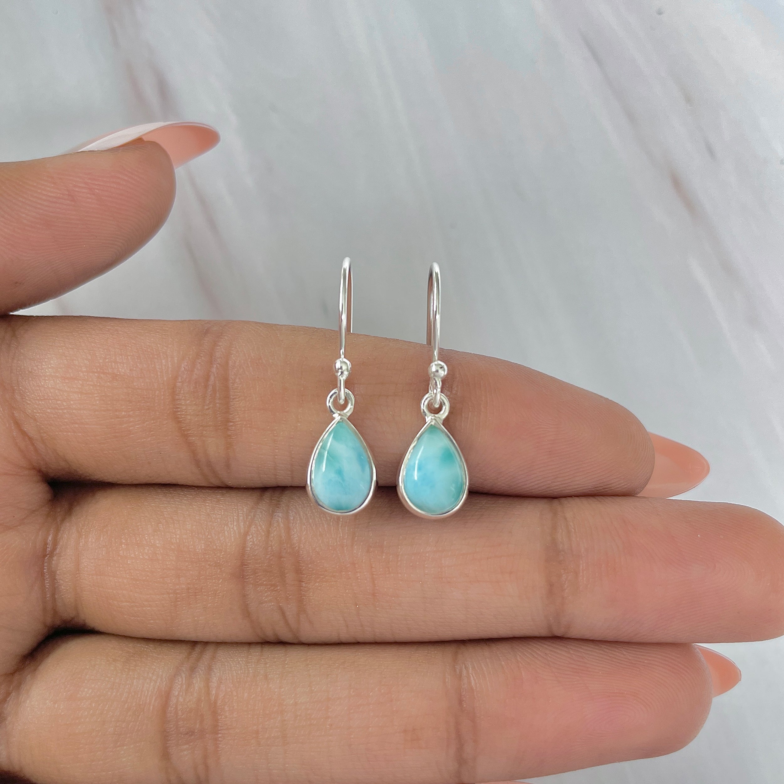 Larimar Earring-(LAR-E-920.)