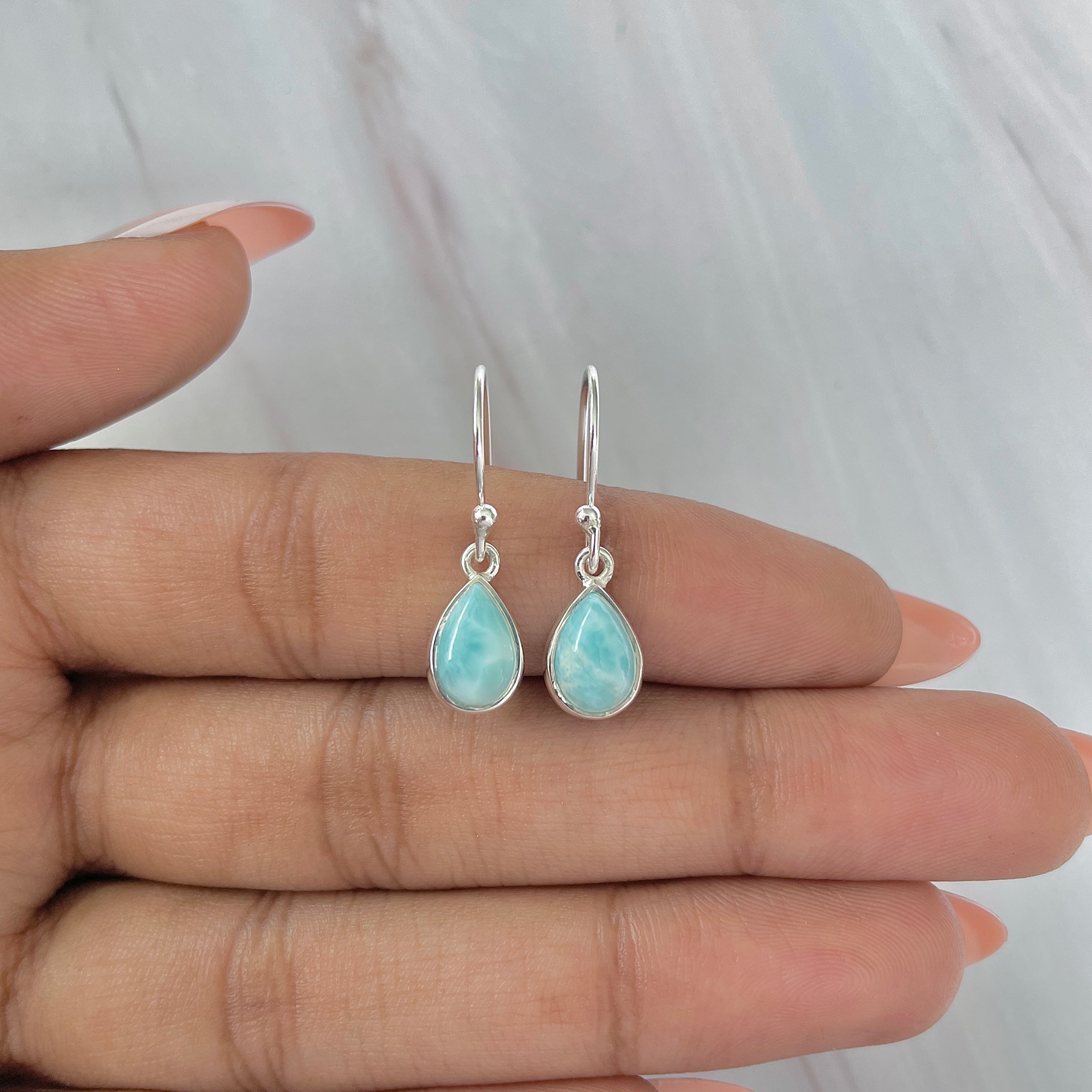 Larimar Earring-(LAR-E-921.)