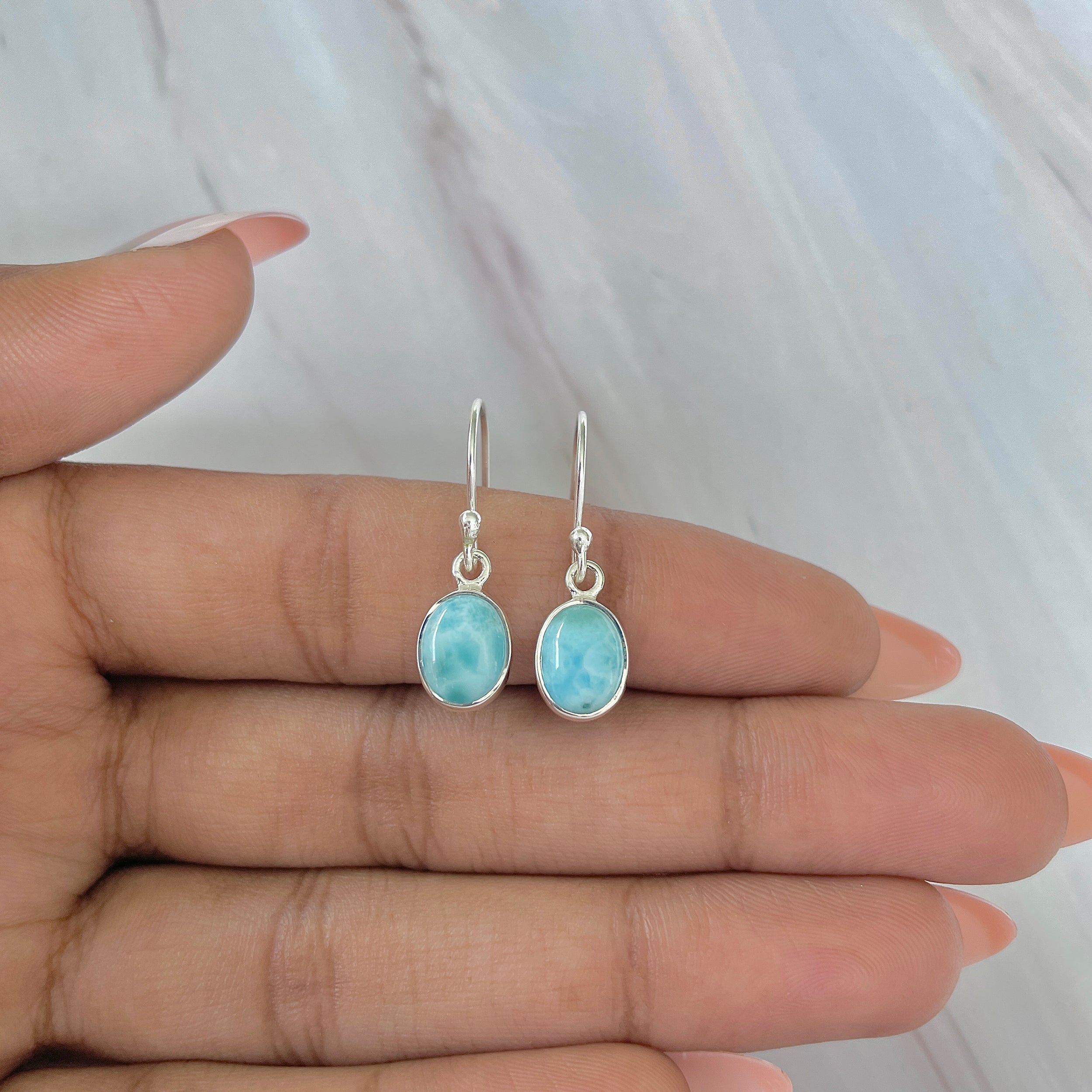 Larimar Earring-(LAR-E-924.)