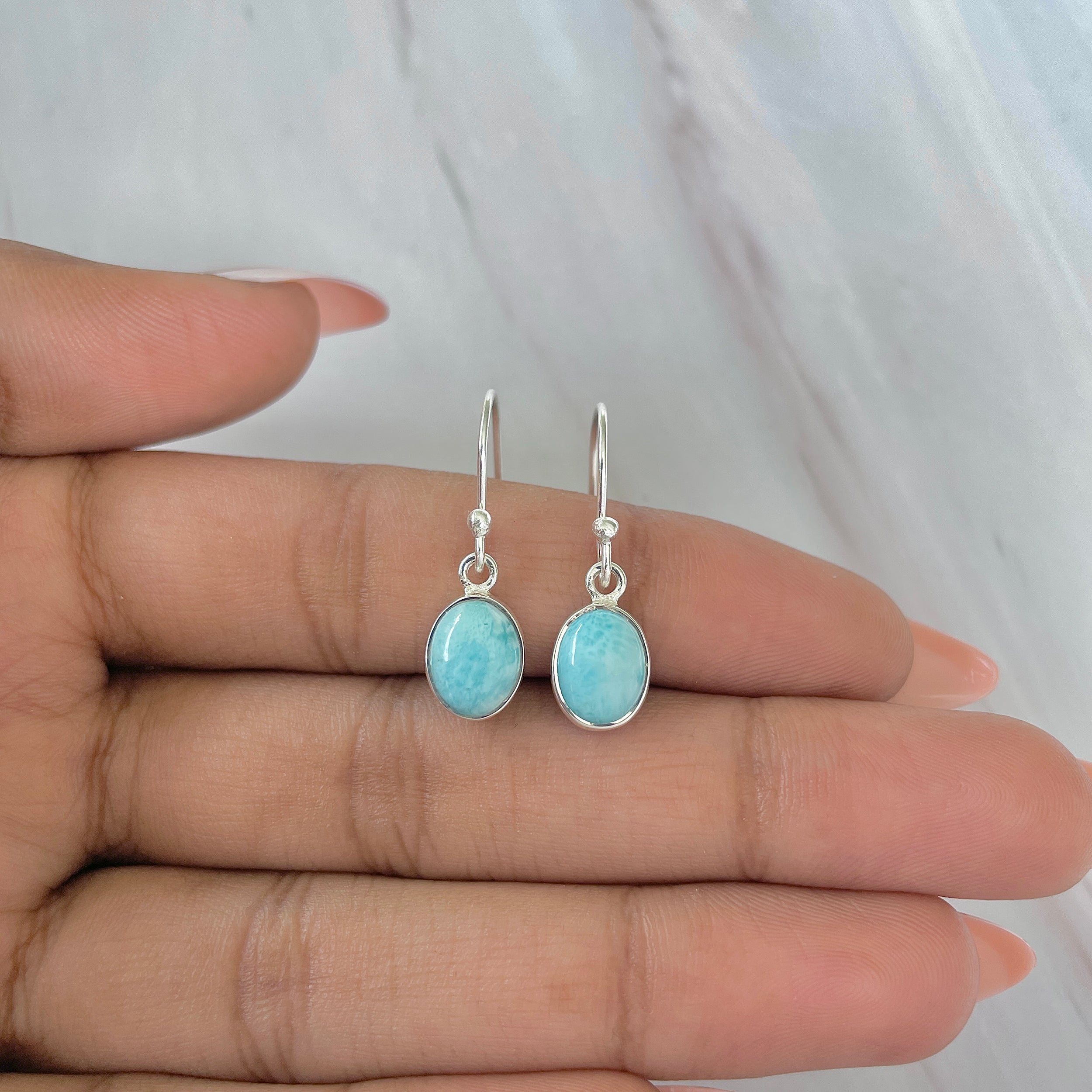 Larimar Earring-(LAR-E-925.)