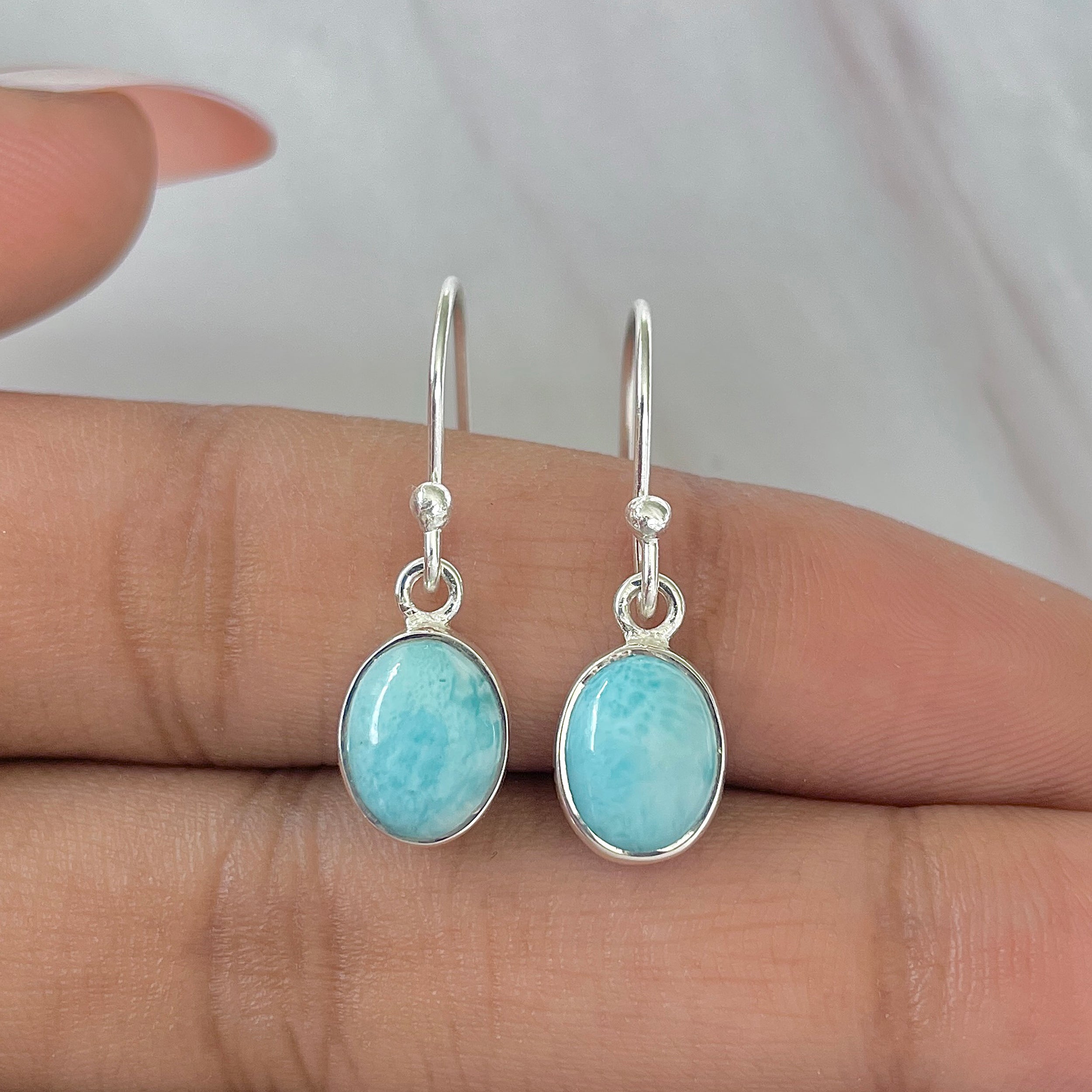Larimar Earring-(LAR-E-925.)