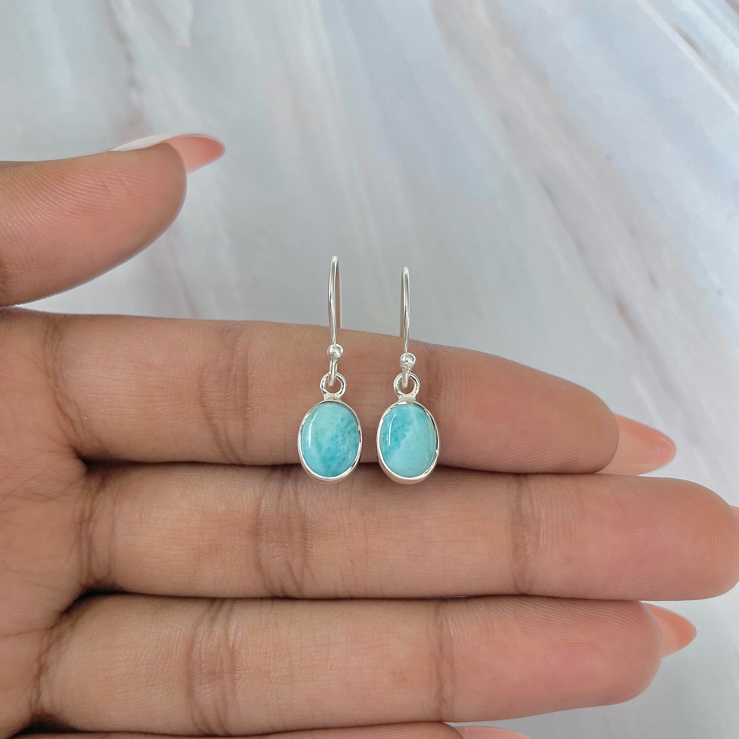 Larimar Earring-(LAR-E-927.)