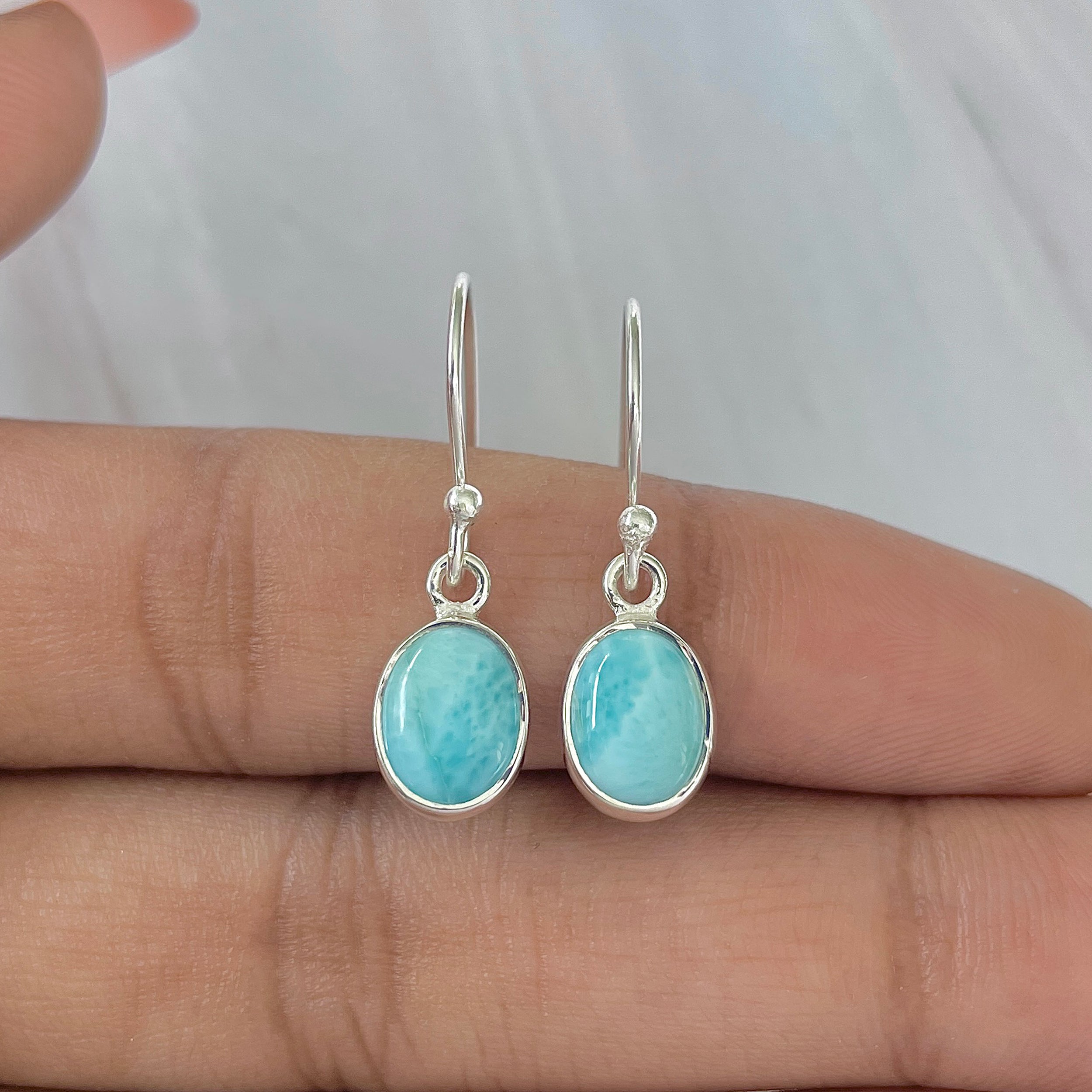 Larimar Earring-(LAR-E-927.)