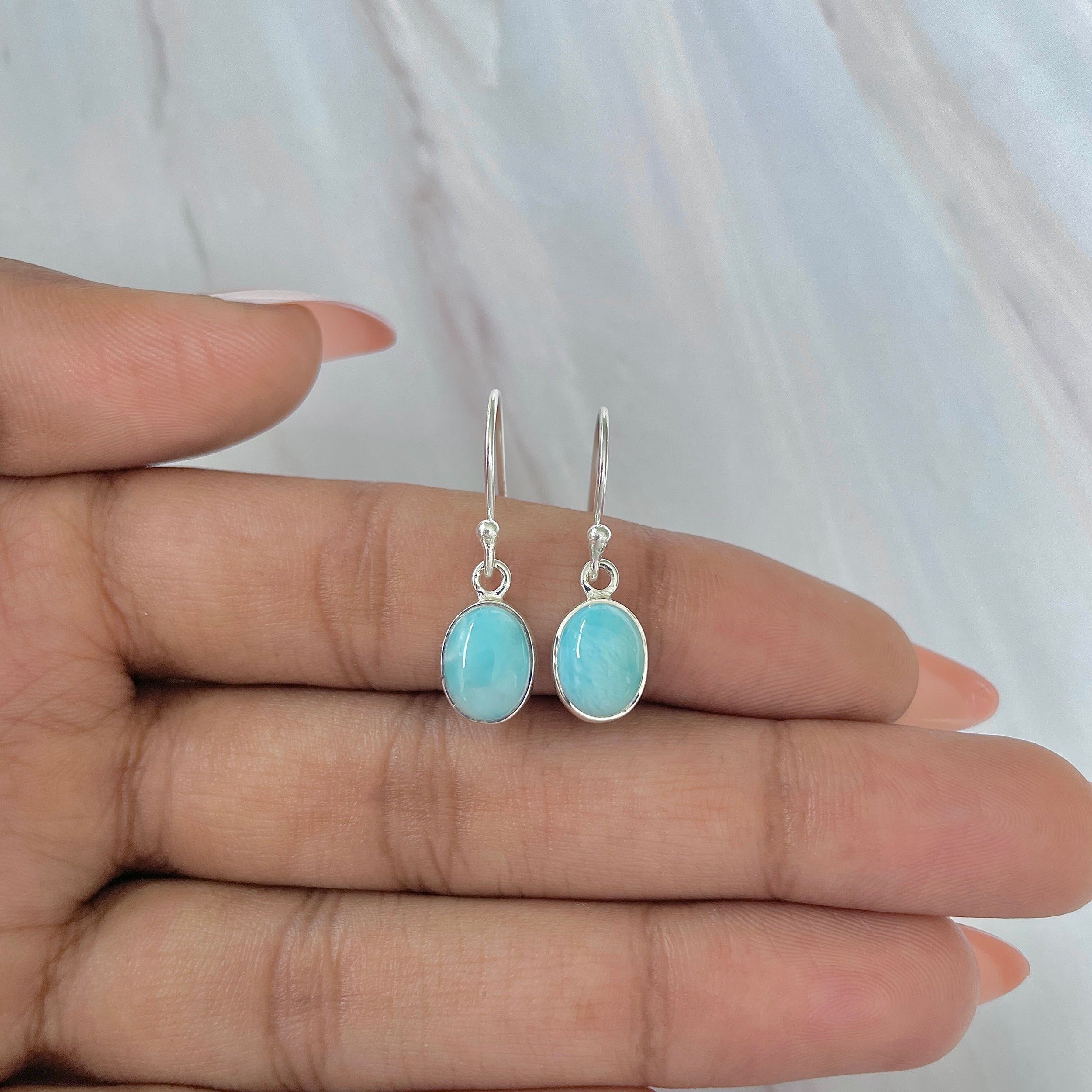 Larimar Earring-(LAR-E-928.)