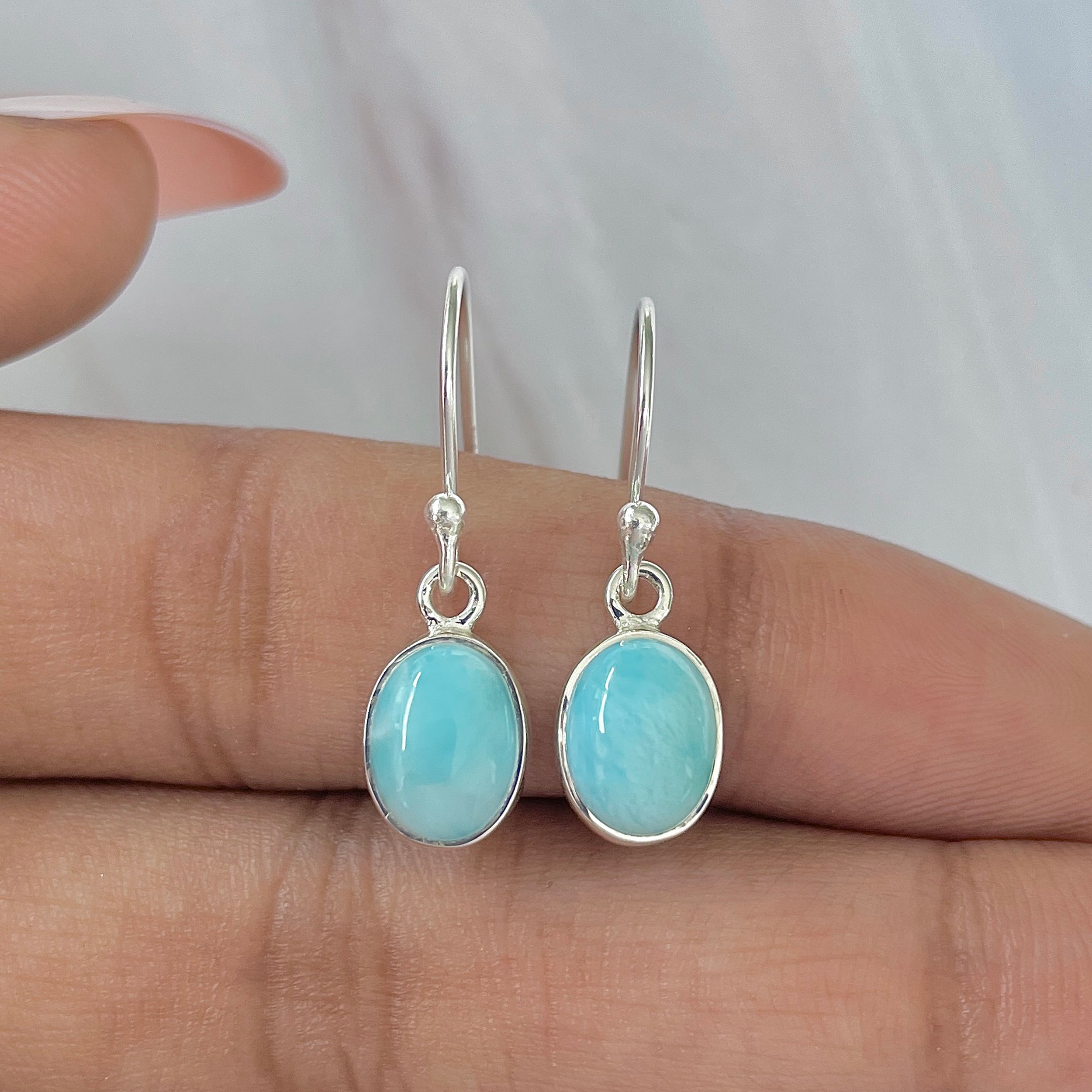 Larimar Earring-(LAR-E-928.)