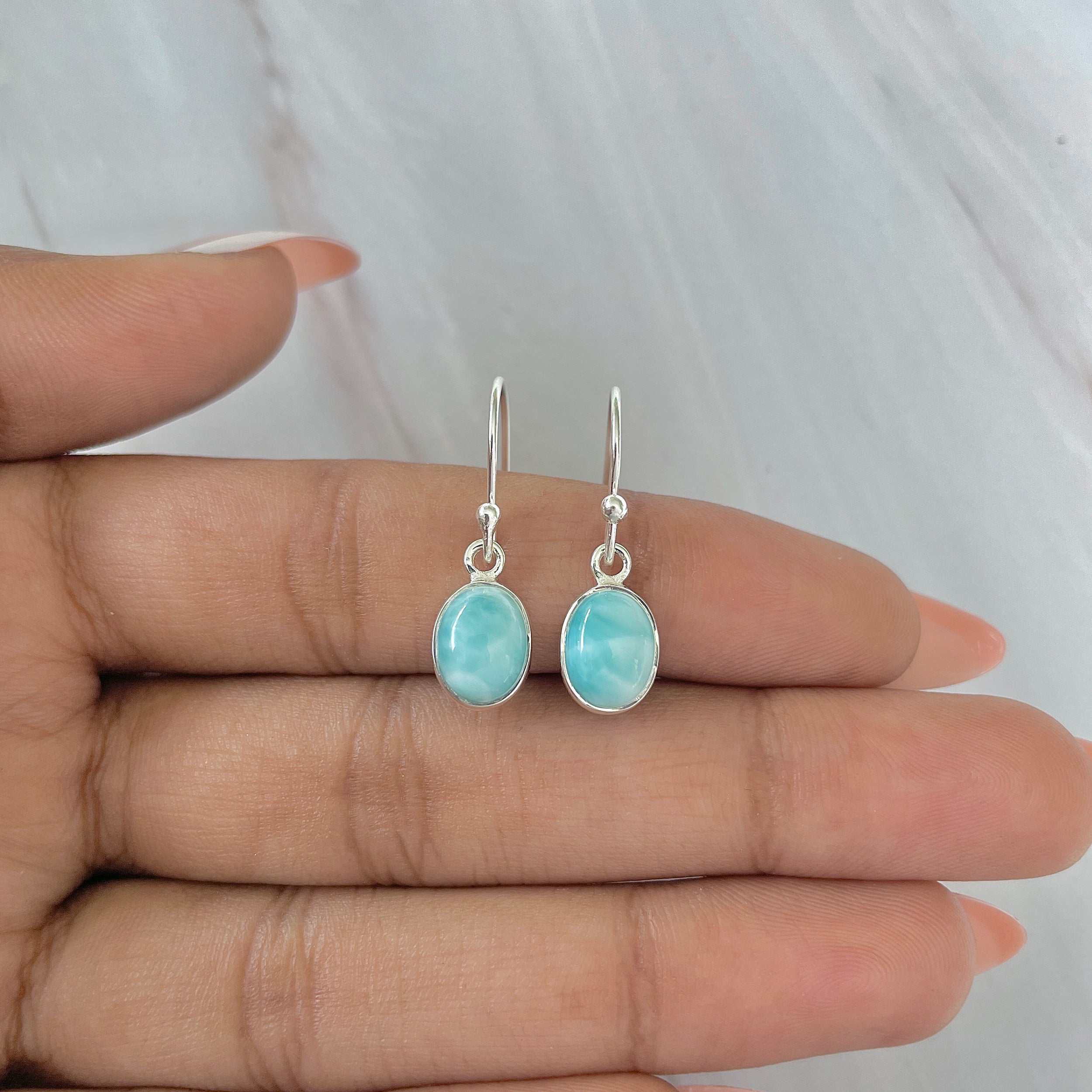 Larimar Earring-(LAR-E-930.)