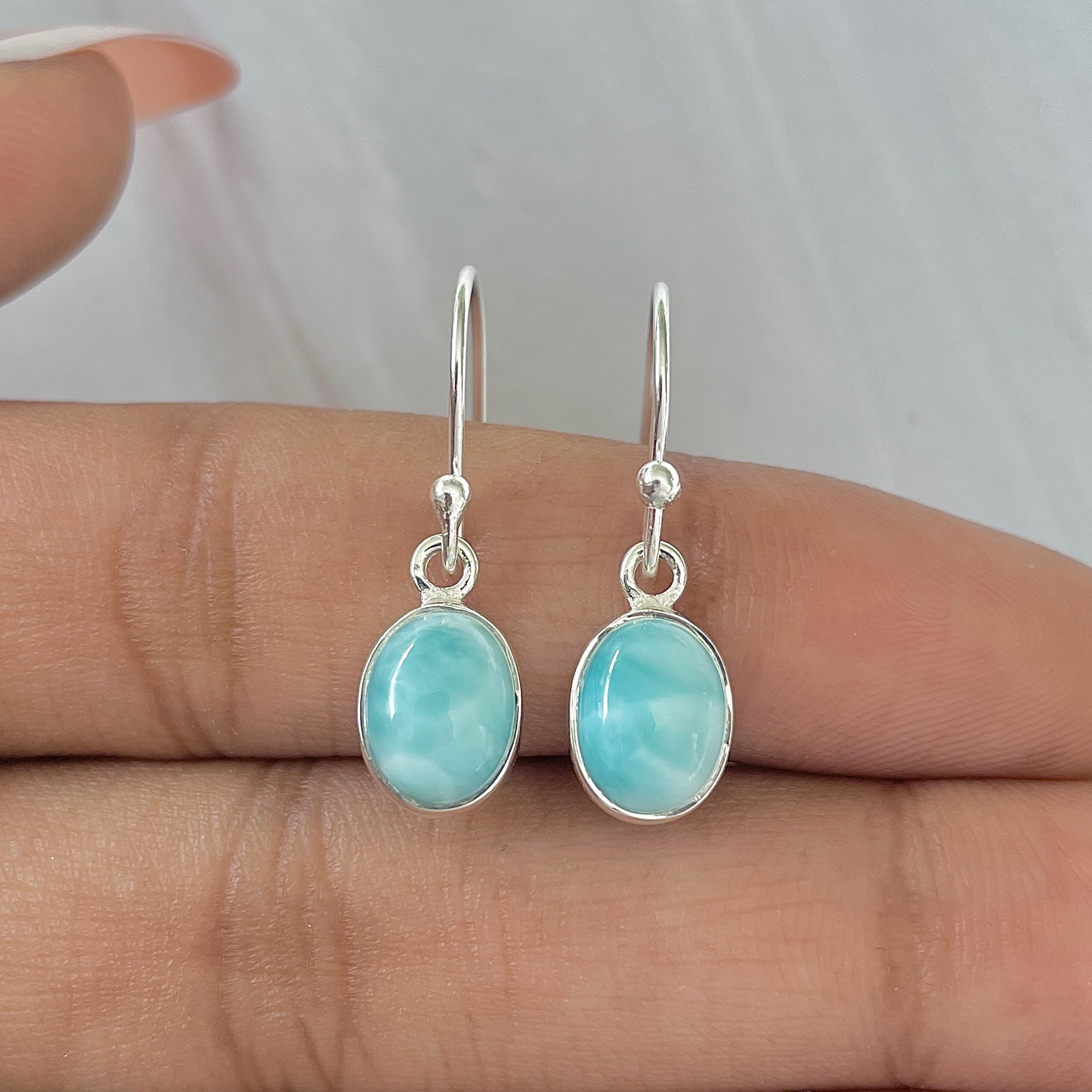 Larimar Earring-(LAR-E-930.)