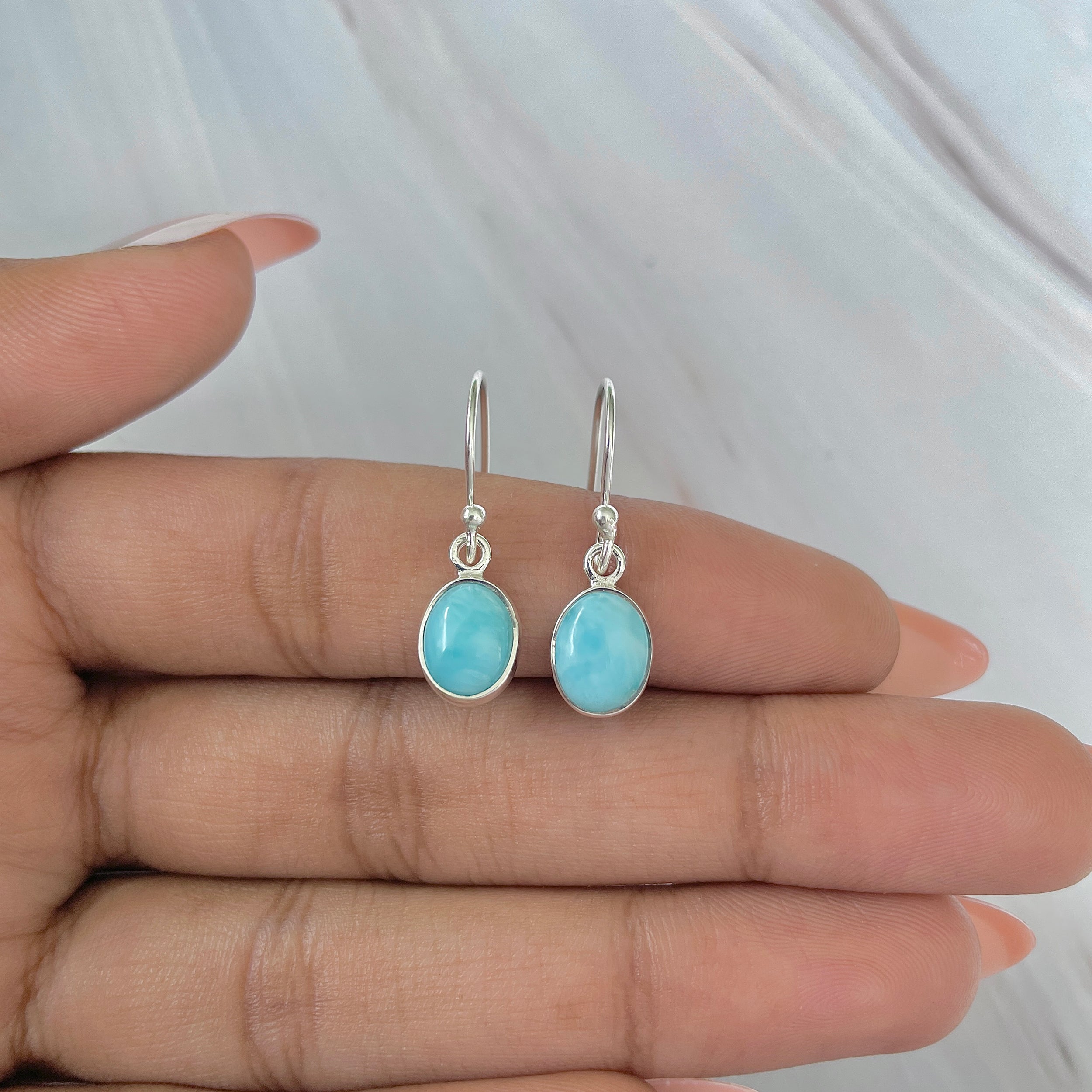 Larimar Earring-(LAR-E-932.)