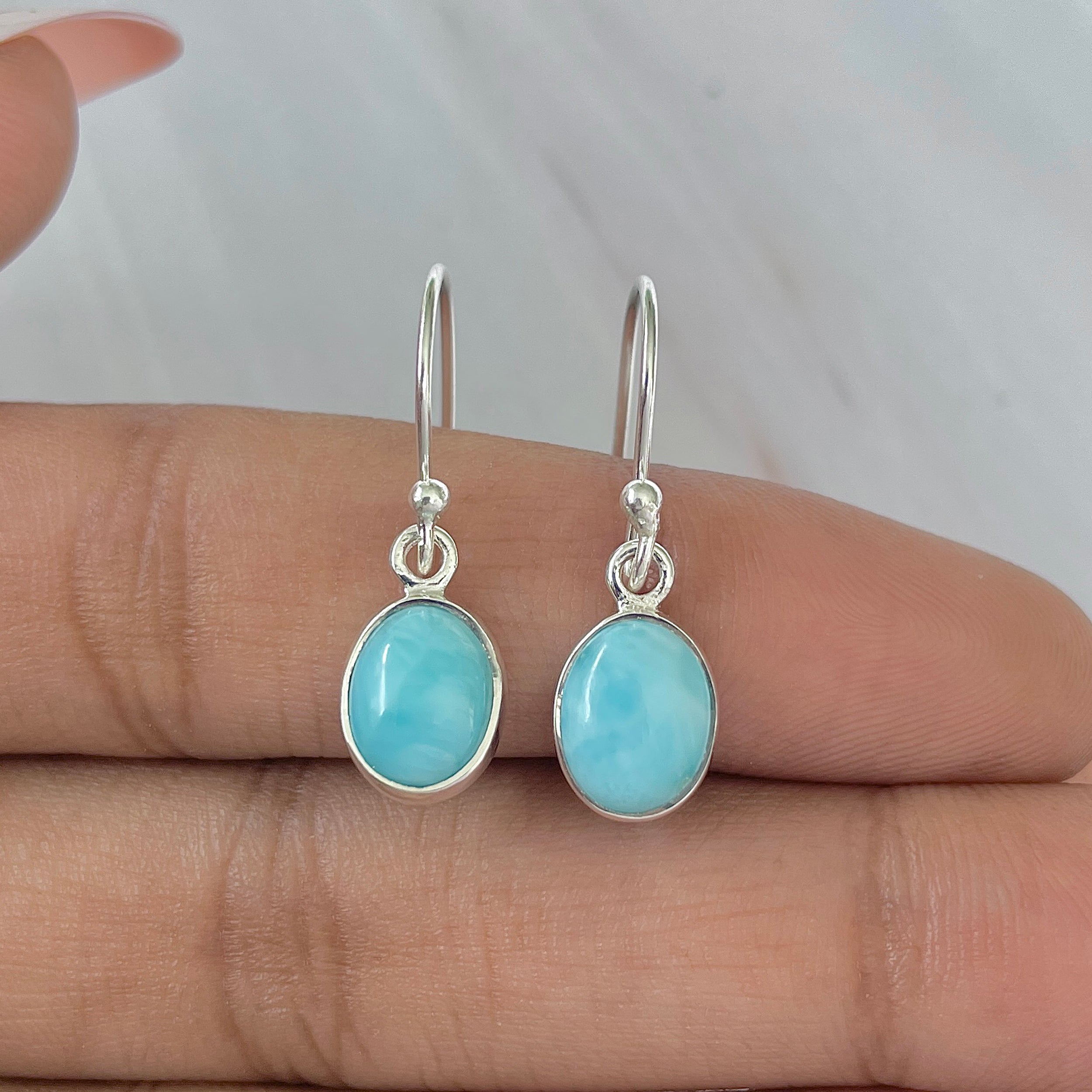 Larimar Earring-(LAR-E-932.)