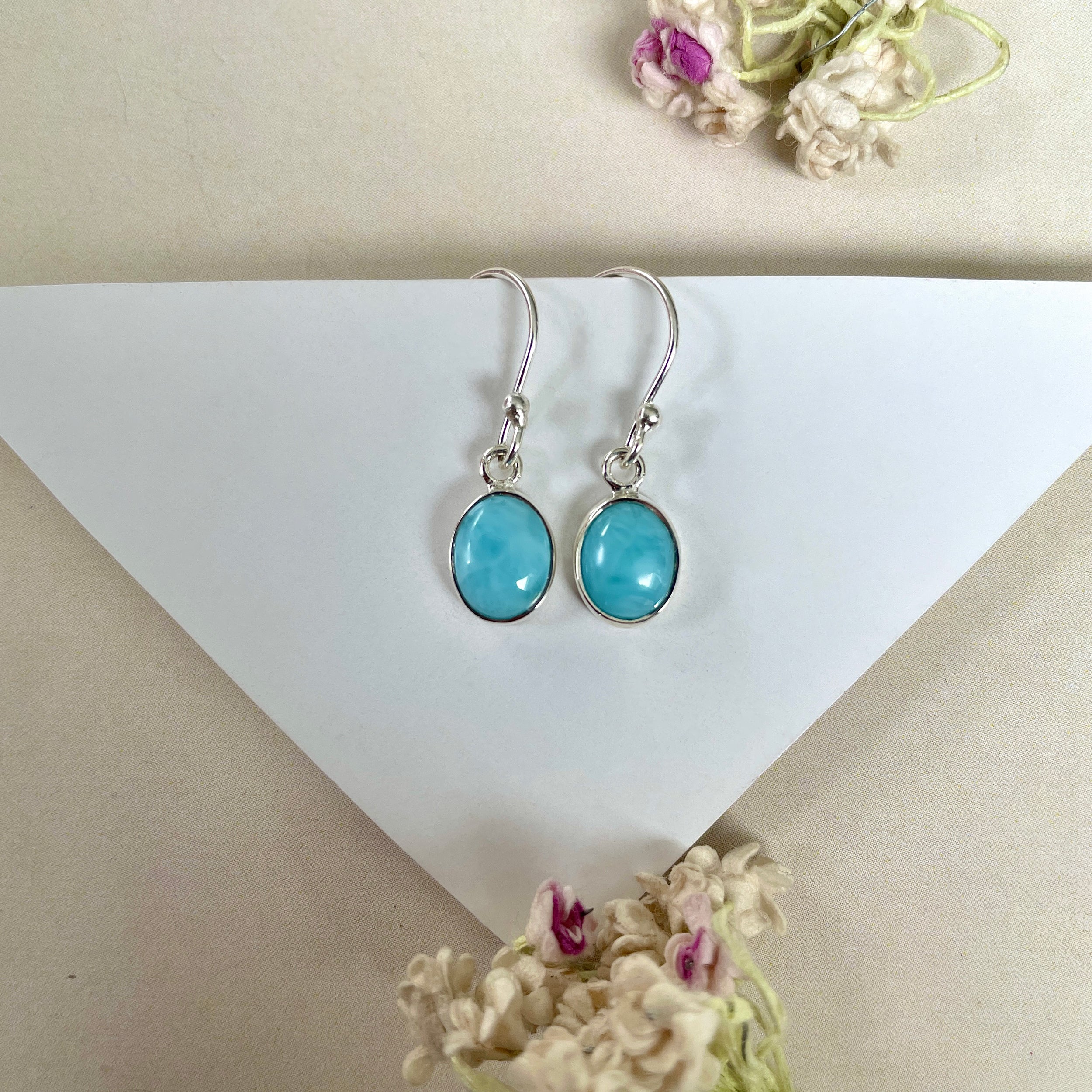 Larimar Earring-(LAR-E-932.)
