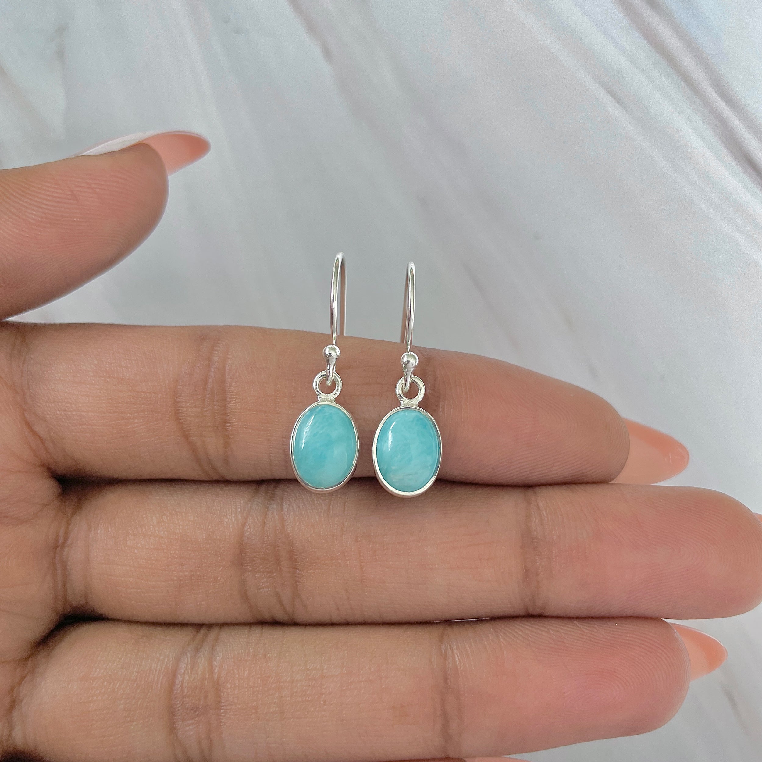 Larimar Earring-(LAR-E-933.)