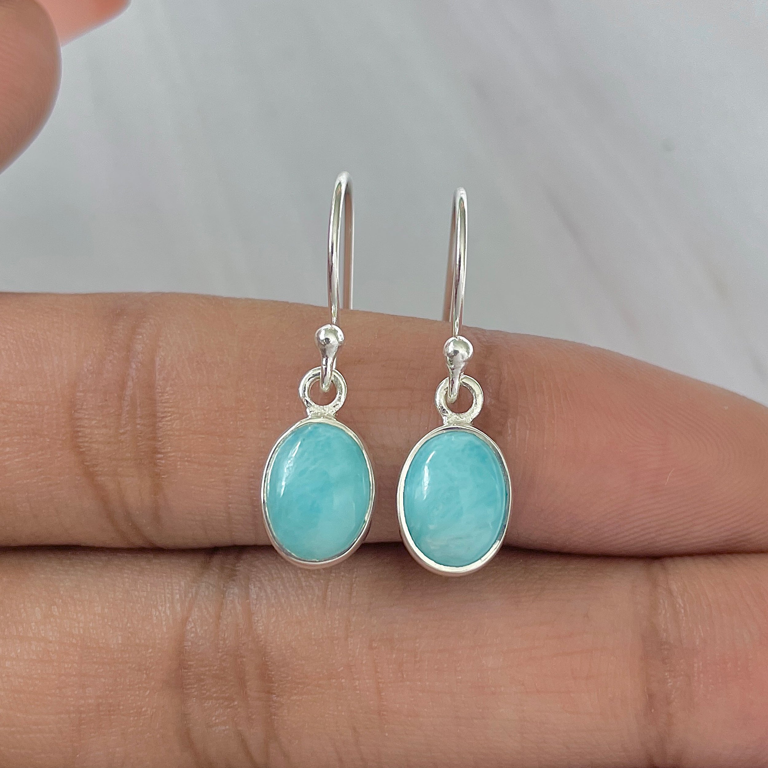 Larimar Earring-(LAR-E-933.)